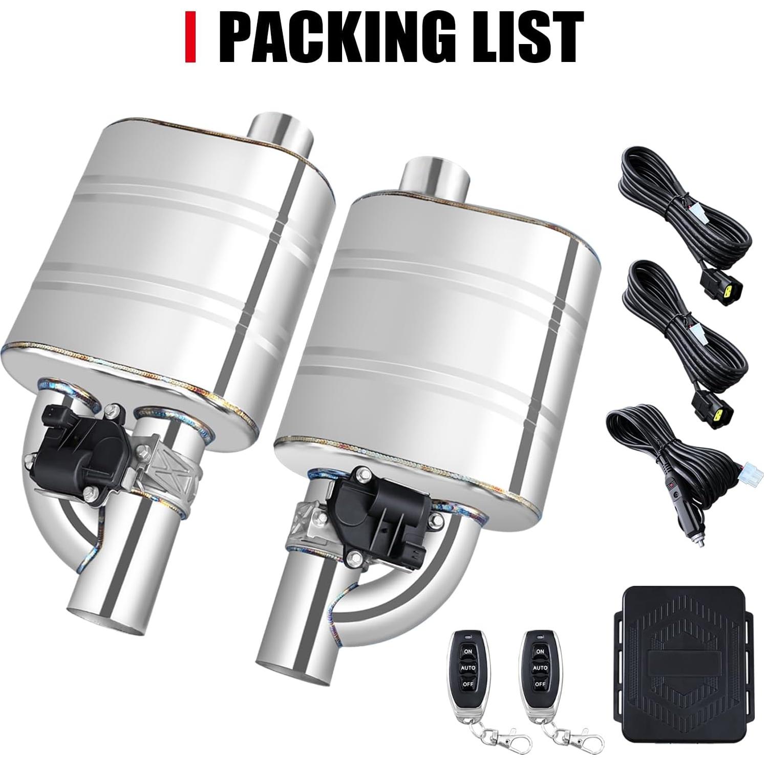 Sistema de escape eléctrico Peastorm 3" con muffler Cat Back