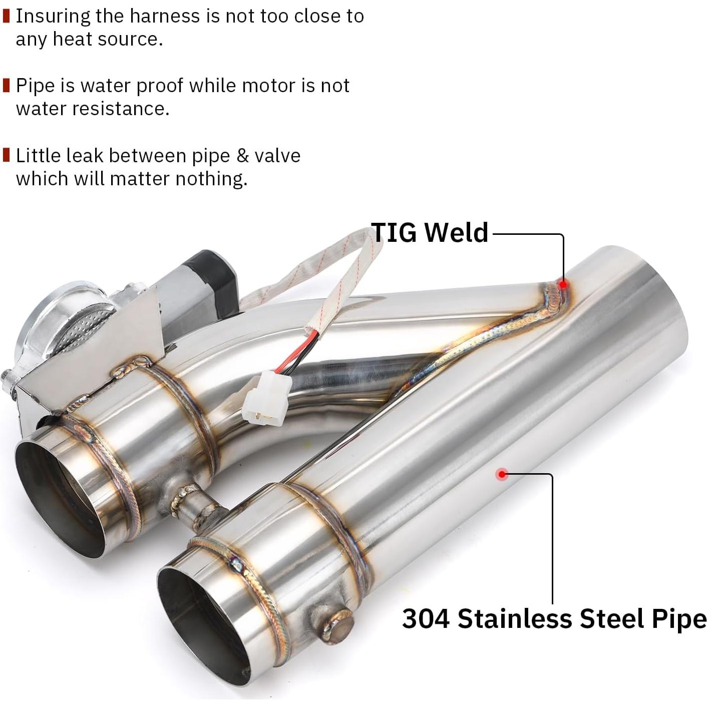Kit Tubo Escape Acero Inoxidable 7.62 cm PQYRACING