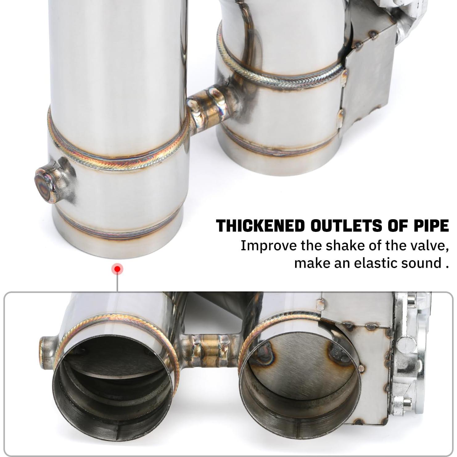 Kit Tubo Escape Acero Inoxidable 7.62 cm PQYRACING