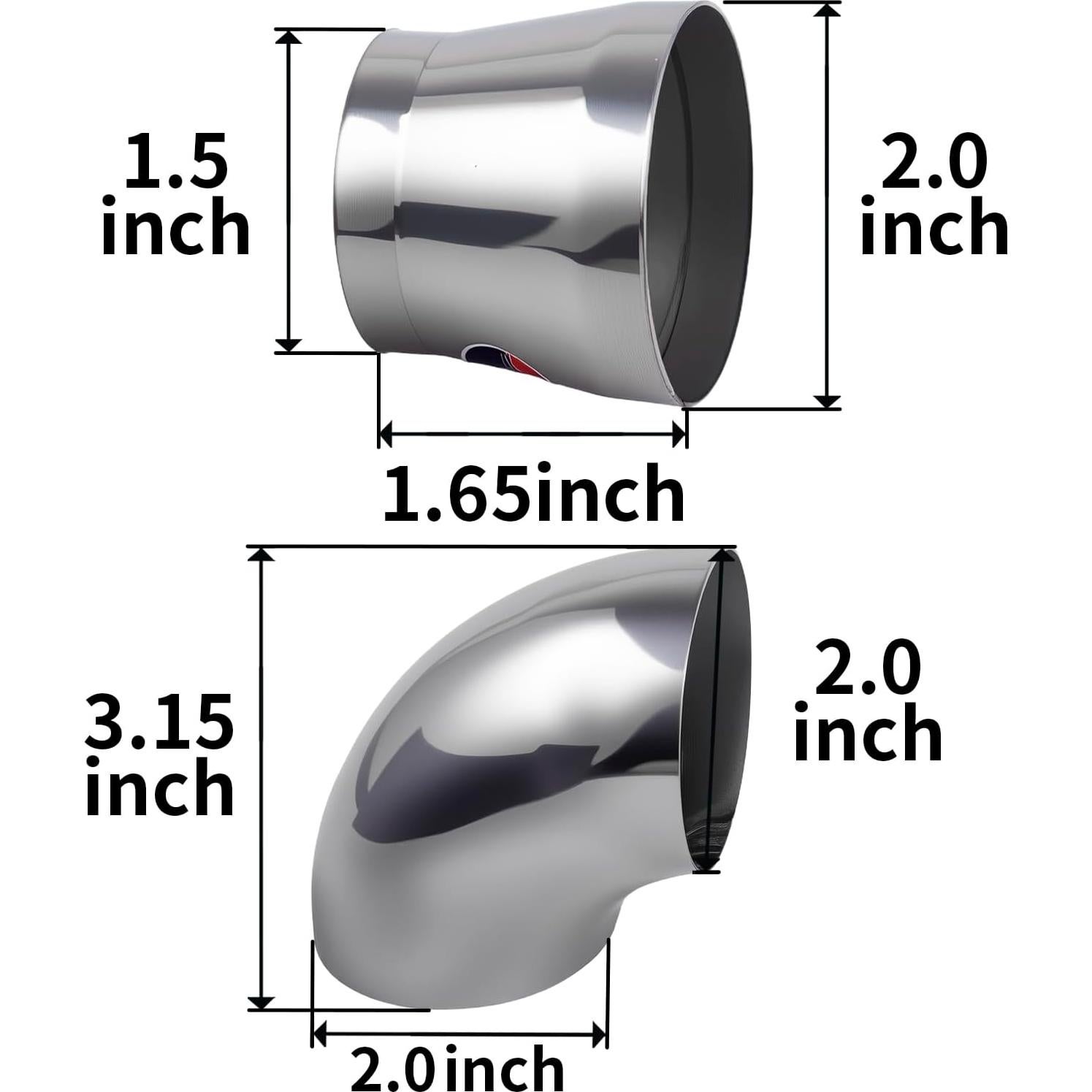 Válvula de Escape Universal 5.08 cm Acero Inoxidable CNRAQR
