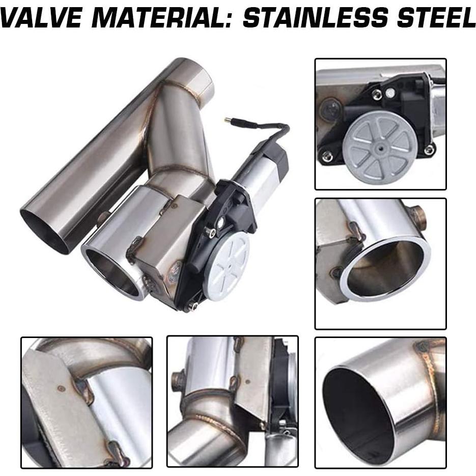 Válvula de Corte de Escape Eléctrica SPELAB 76mm con Control Remoto