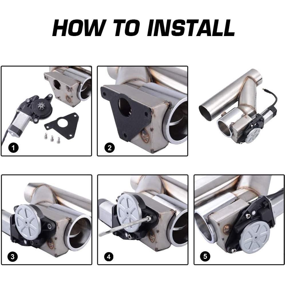 Válvula de Corte de Escape Eléctrica SPELAB 76mm con Control Remoto