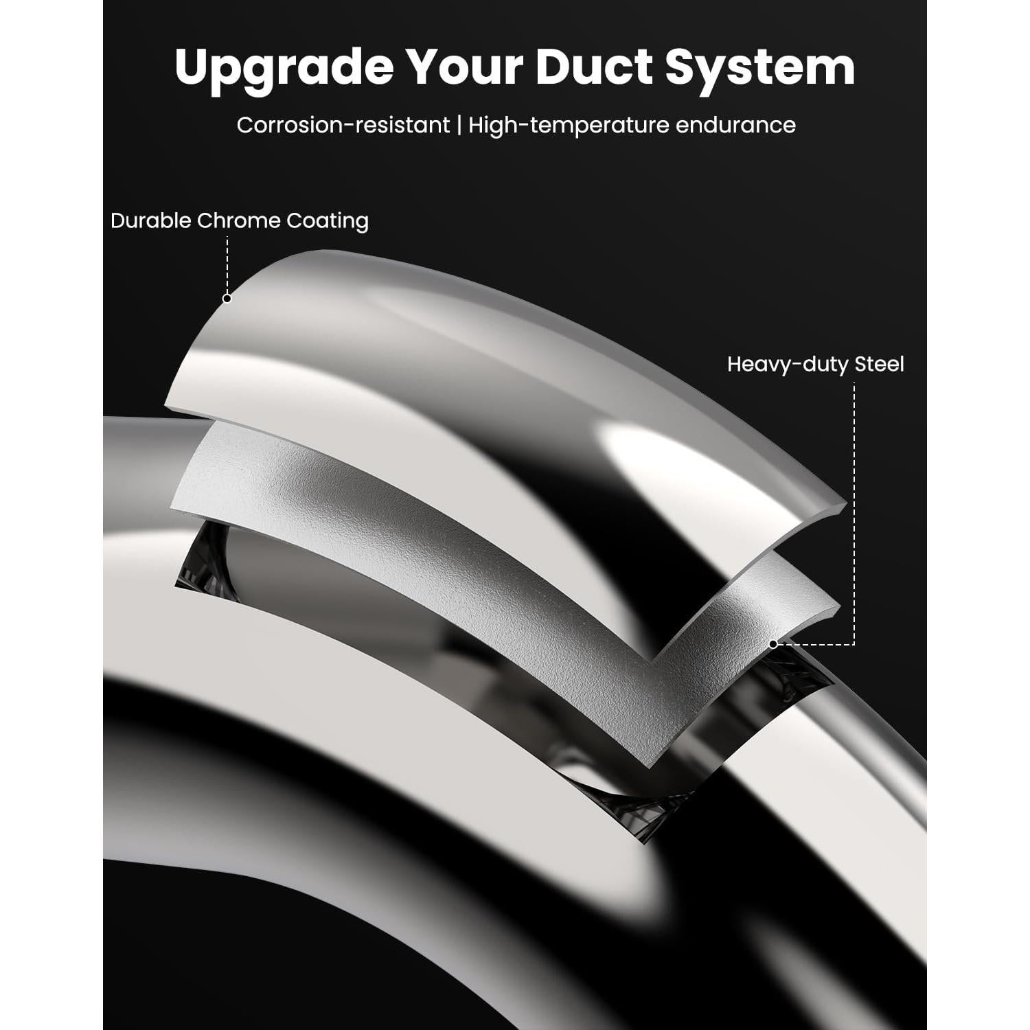 Punta de Escape Diesel JY PERFORMANCE 4" a 5" Cromada 58.42 cm