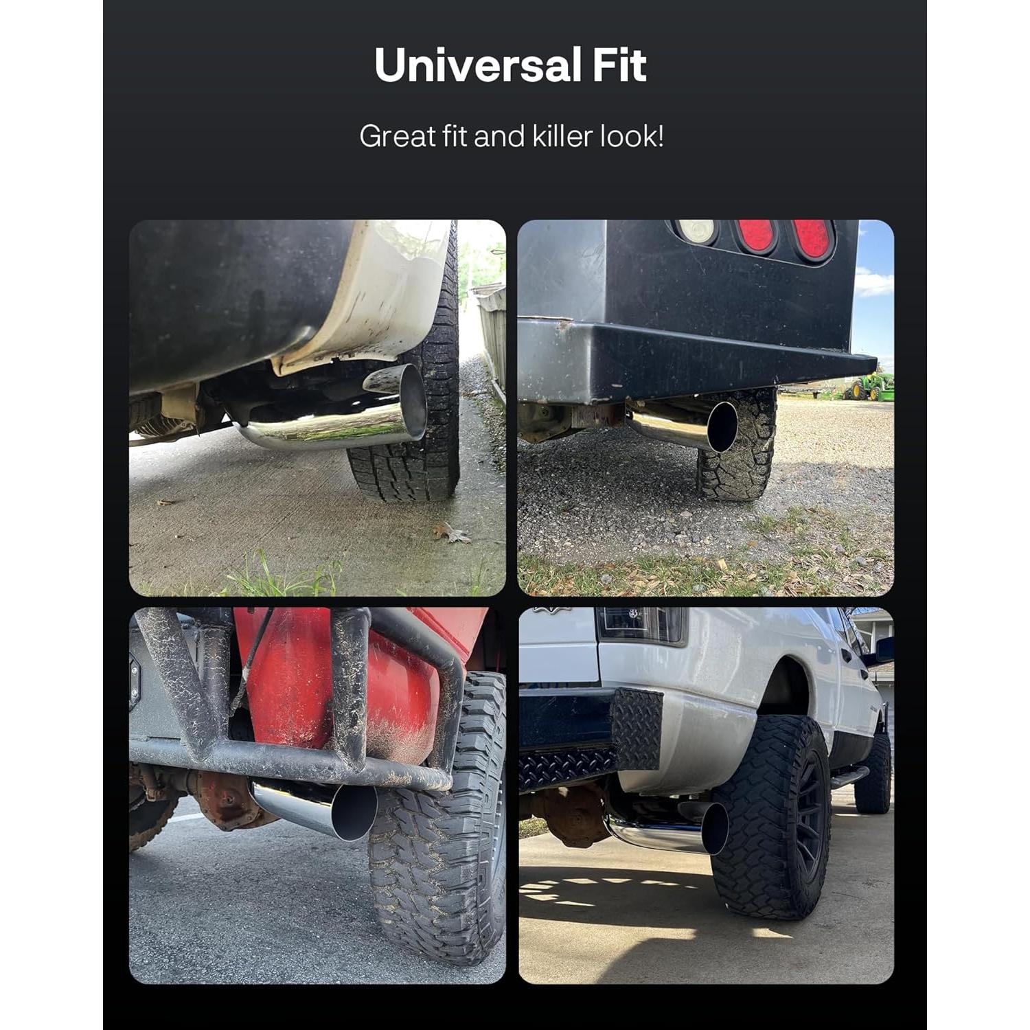 Punta de Escape Diesel JY PERFORMANCE 4" a 5" Cromada 58.42 cm