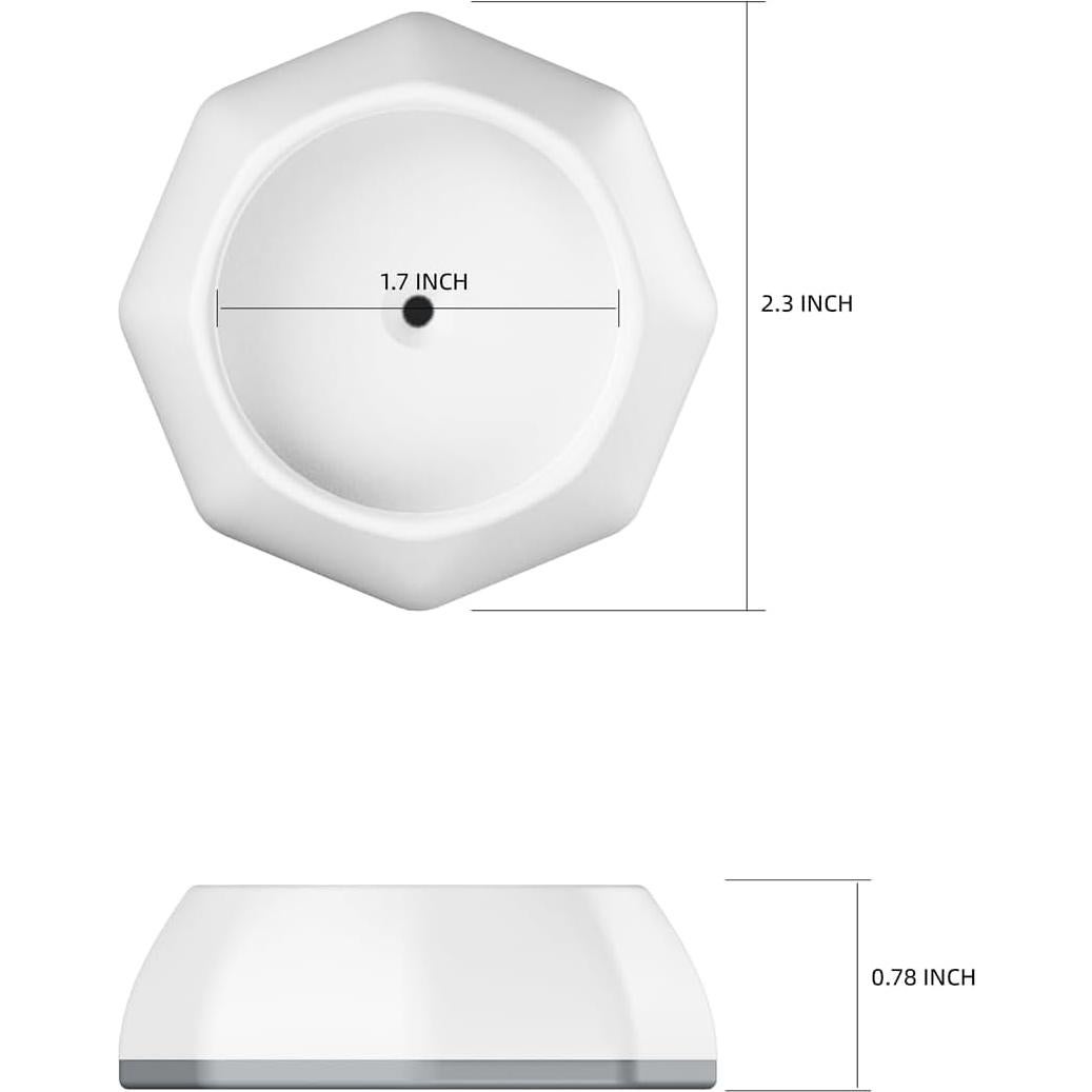 Protector de Pared ICERO para Puertas de Bebé - 4 Copas Blancas