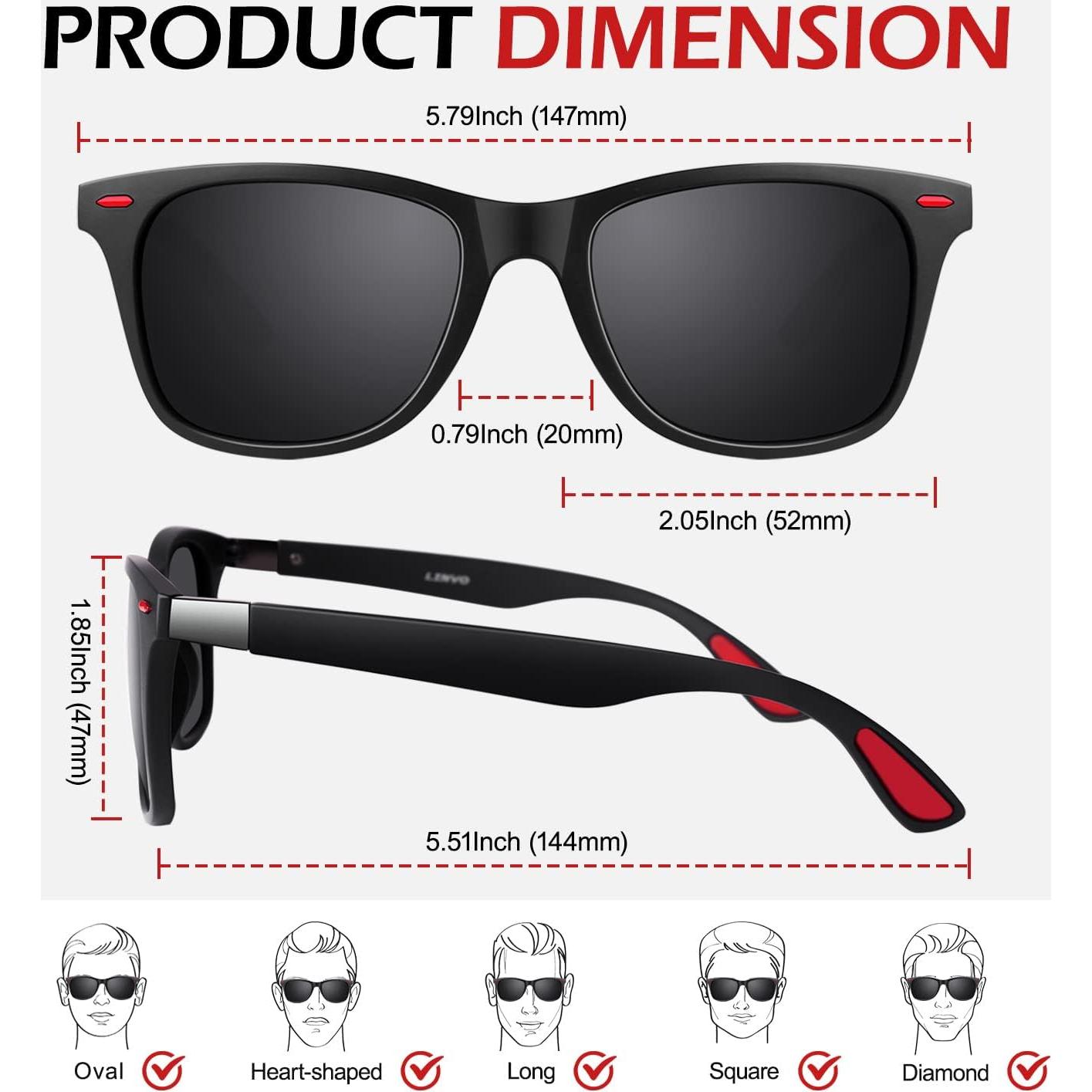 Gafas de sol polarizadas LINVO TR90 ultraligeras UV400