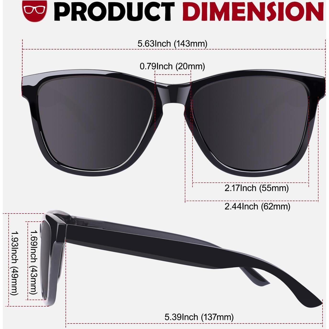 Gafas de sol polarizadas LINVO HD UV400 para hombres y mujeres