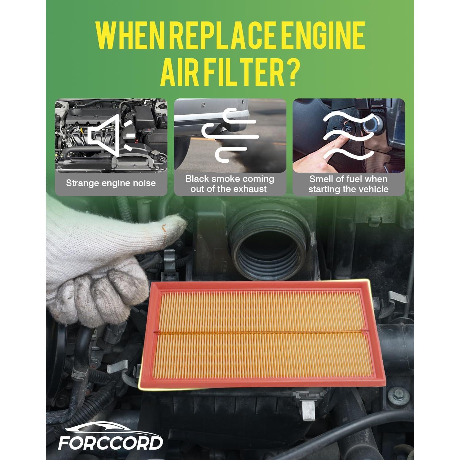 Filtro de aire Forccord 5QM129620B para Volkswagen Jetta, Golf, Taos