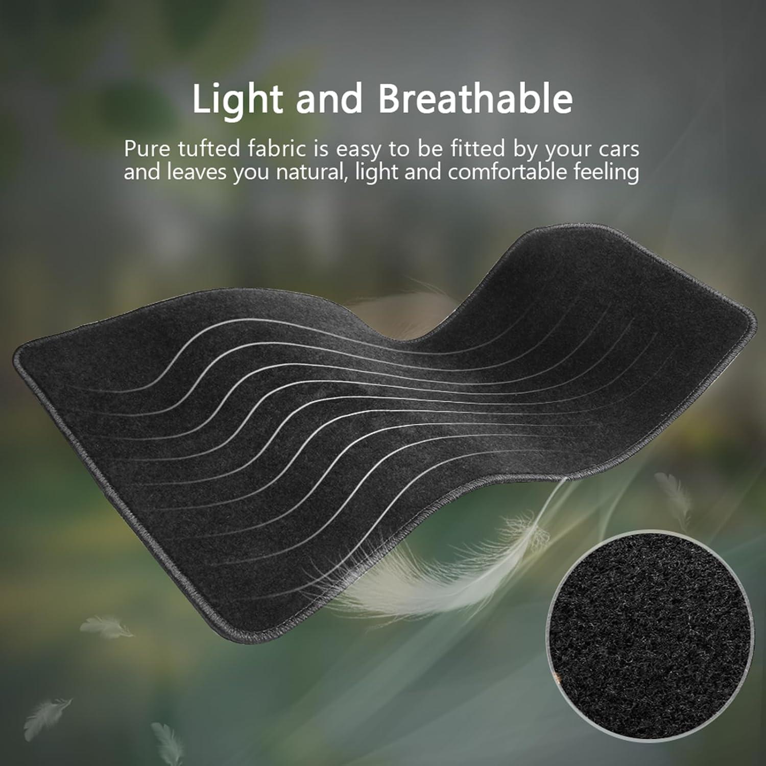 Alfombrillas de Nylon Negras IKON MOTORSPORTS para Audi A4/S4 2009-2016