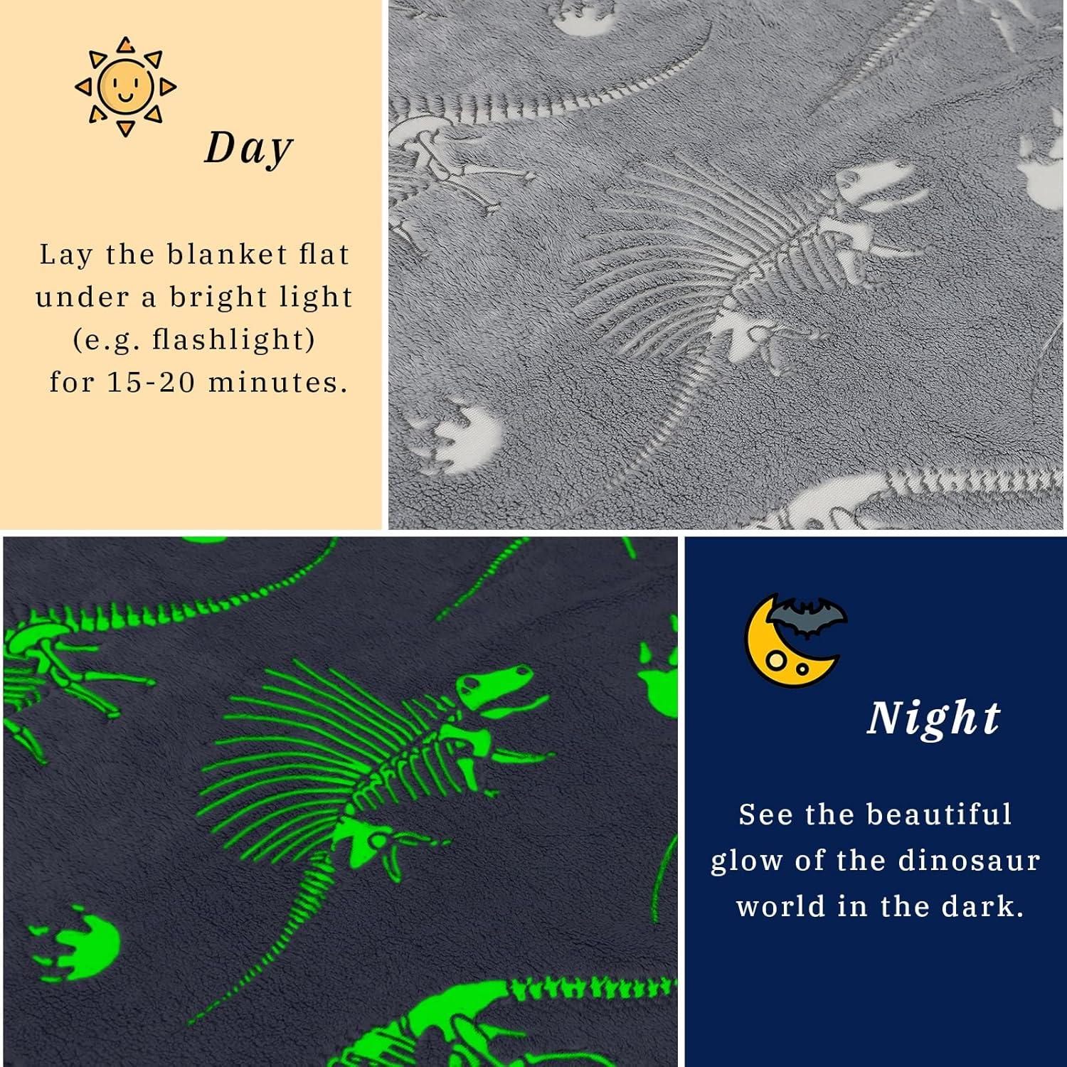 Manta Gitrat Dinosaurio Fluorescente 230x275 cm Brillante