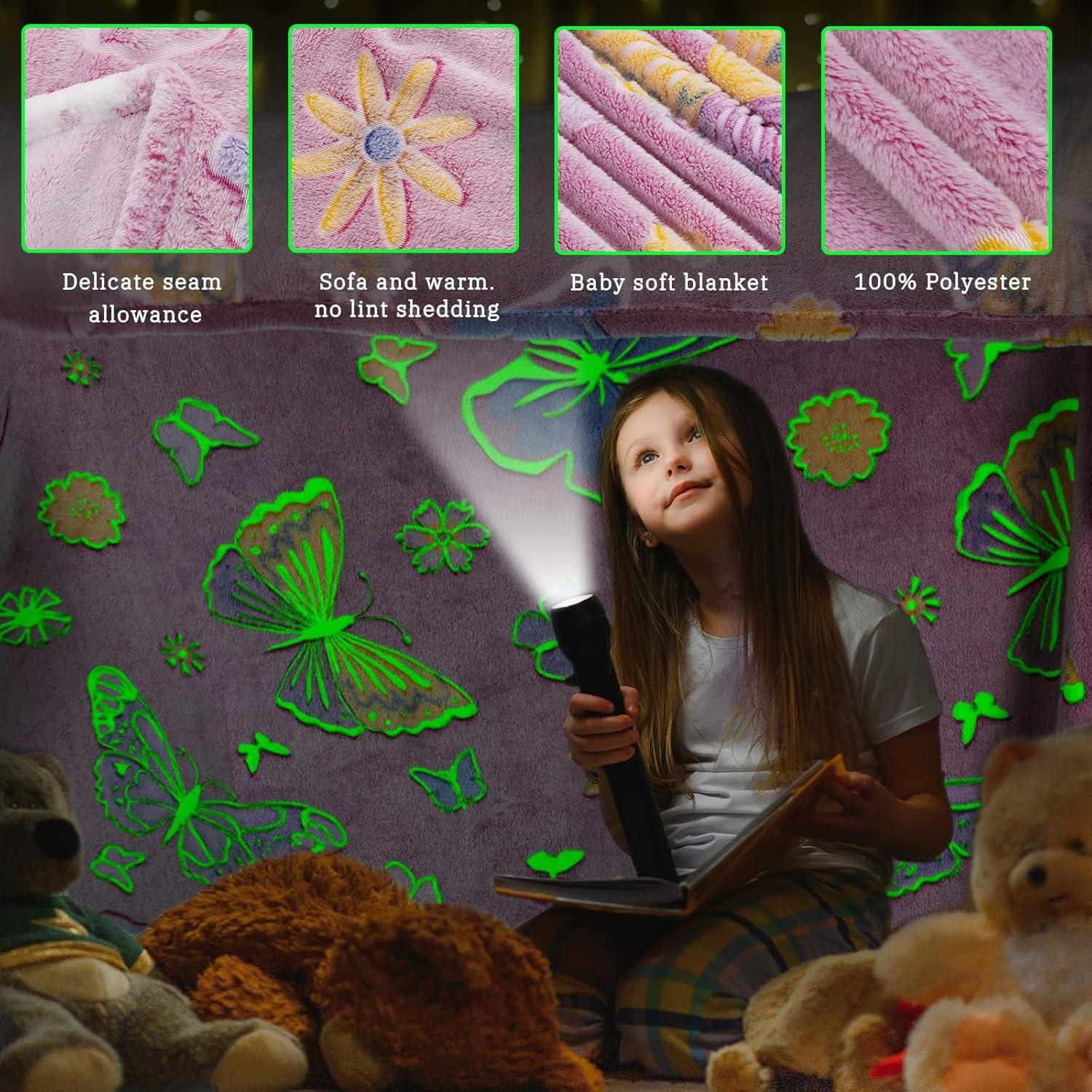 Manta Gitrat Mariposa Fluorescente 150x200 cm Suave