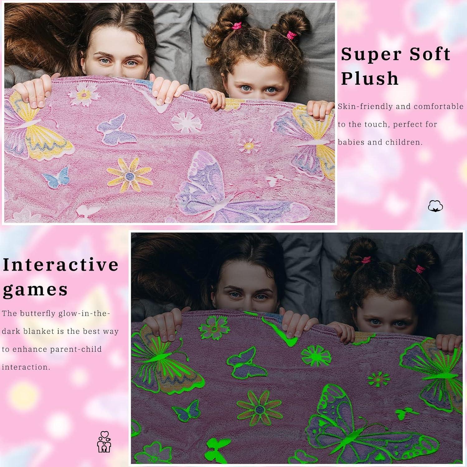 Manta Gitrat Mariposa Fluorescente 150x200 cm Suave