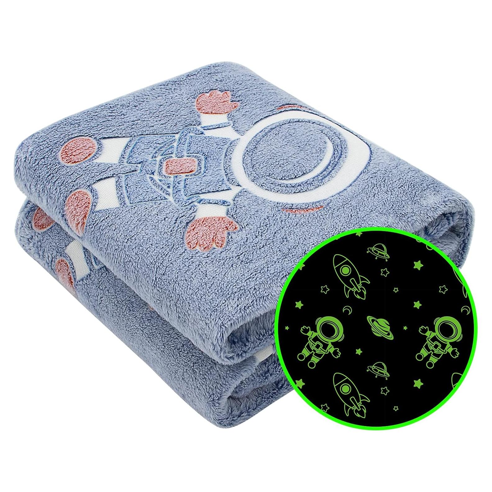 Manta Gitrat que Brilla en la Oscuridad 130x150 cm Espacial