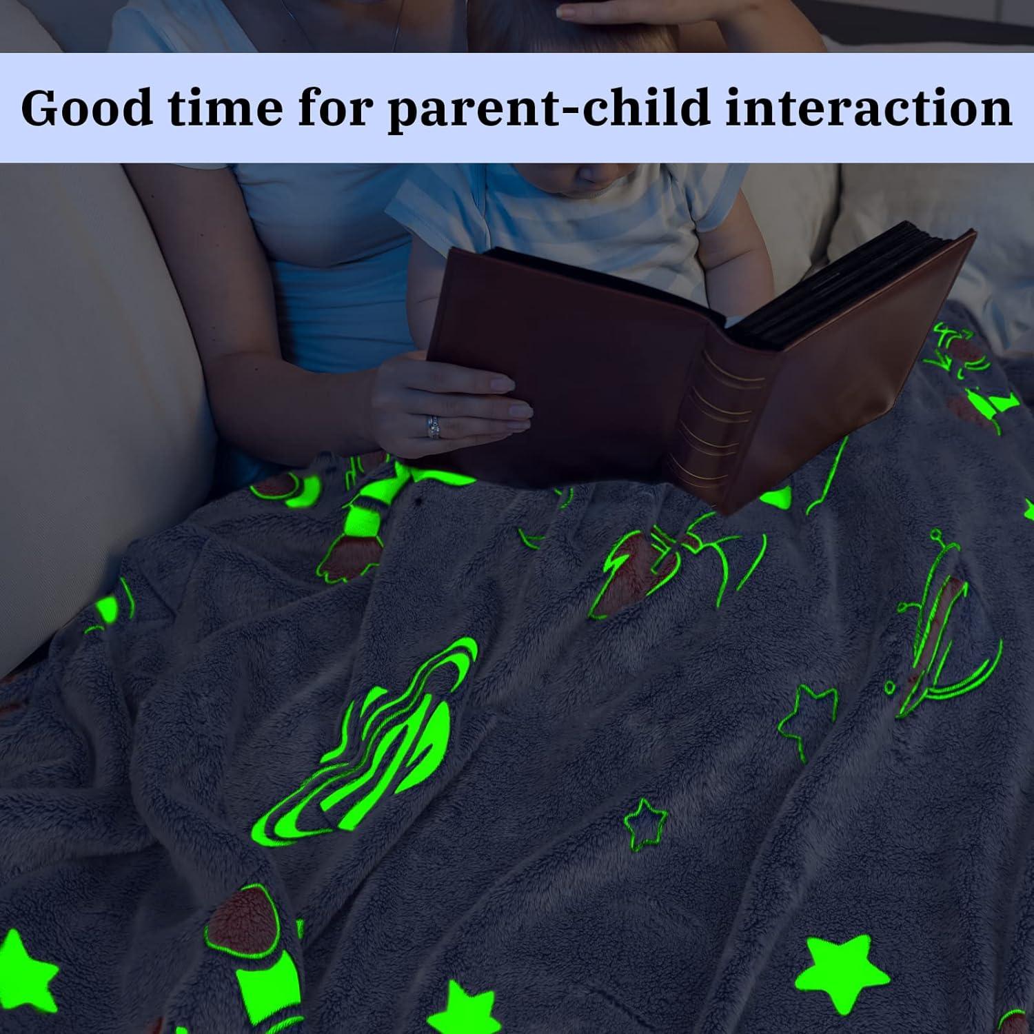 Manta Gitrat que Brilla en la Oscuridad 130x150 cm Espacial