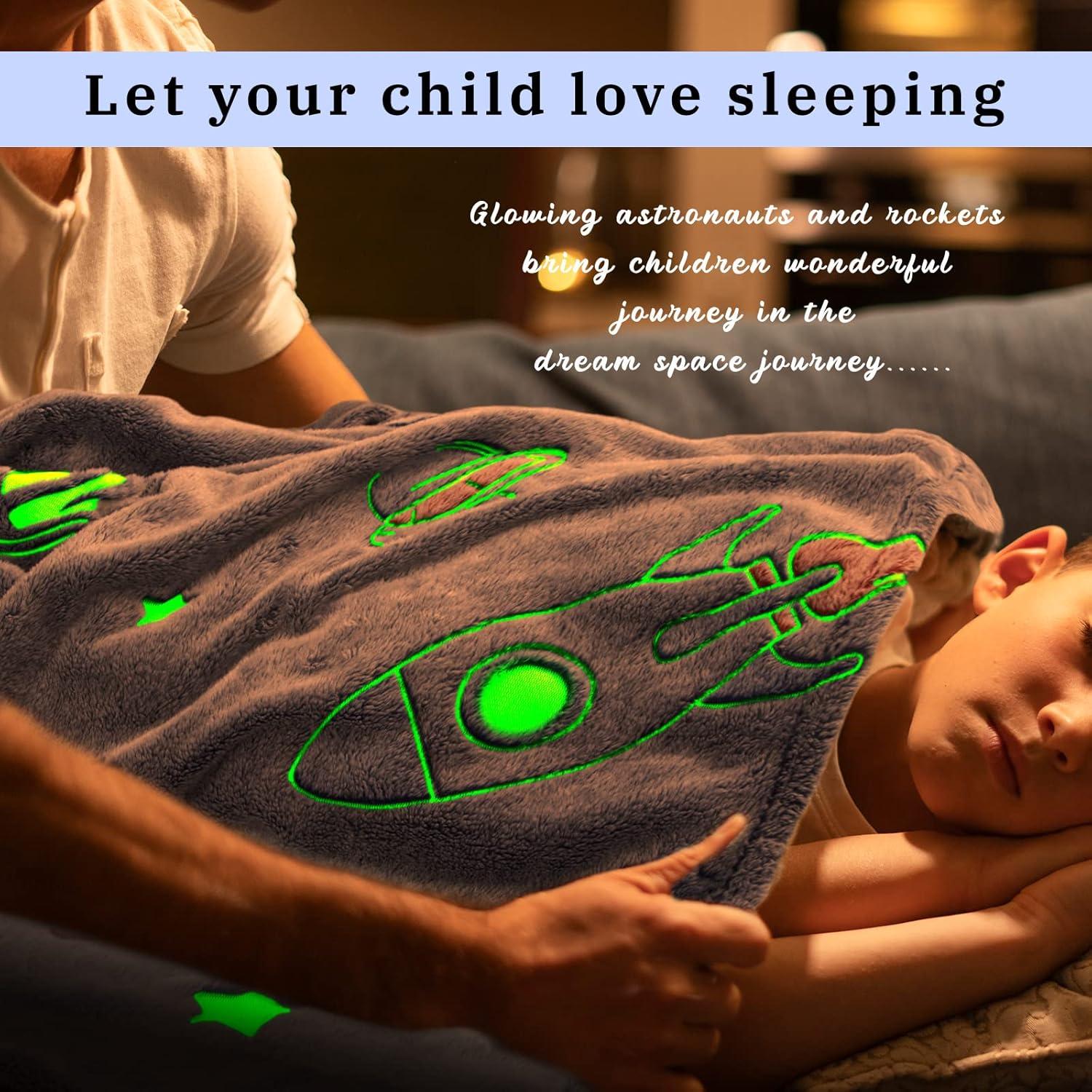 Manta Gitrat que Brilla en la Oscuridad 130x150 cm Espacial