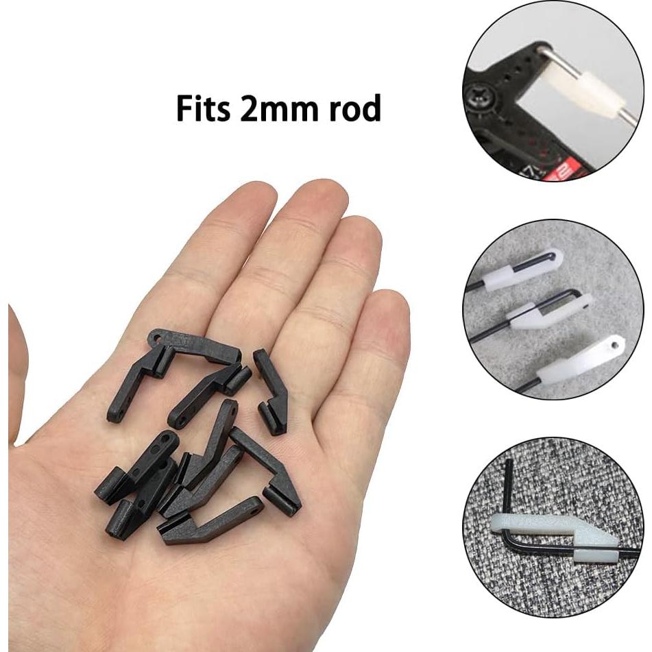 10 Sujetadores Plásticos URIMPAVIDO para Aviones RC 2mm