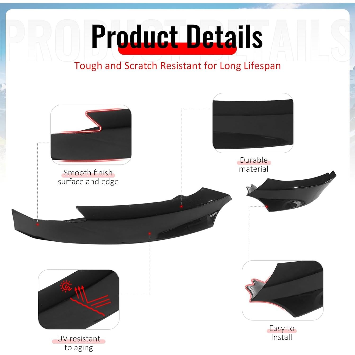 Labio Divisor de Parachoques Frontal IKON para BMW E82 E88