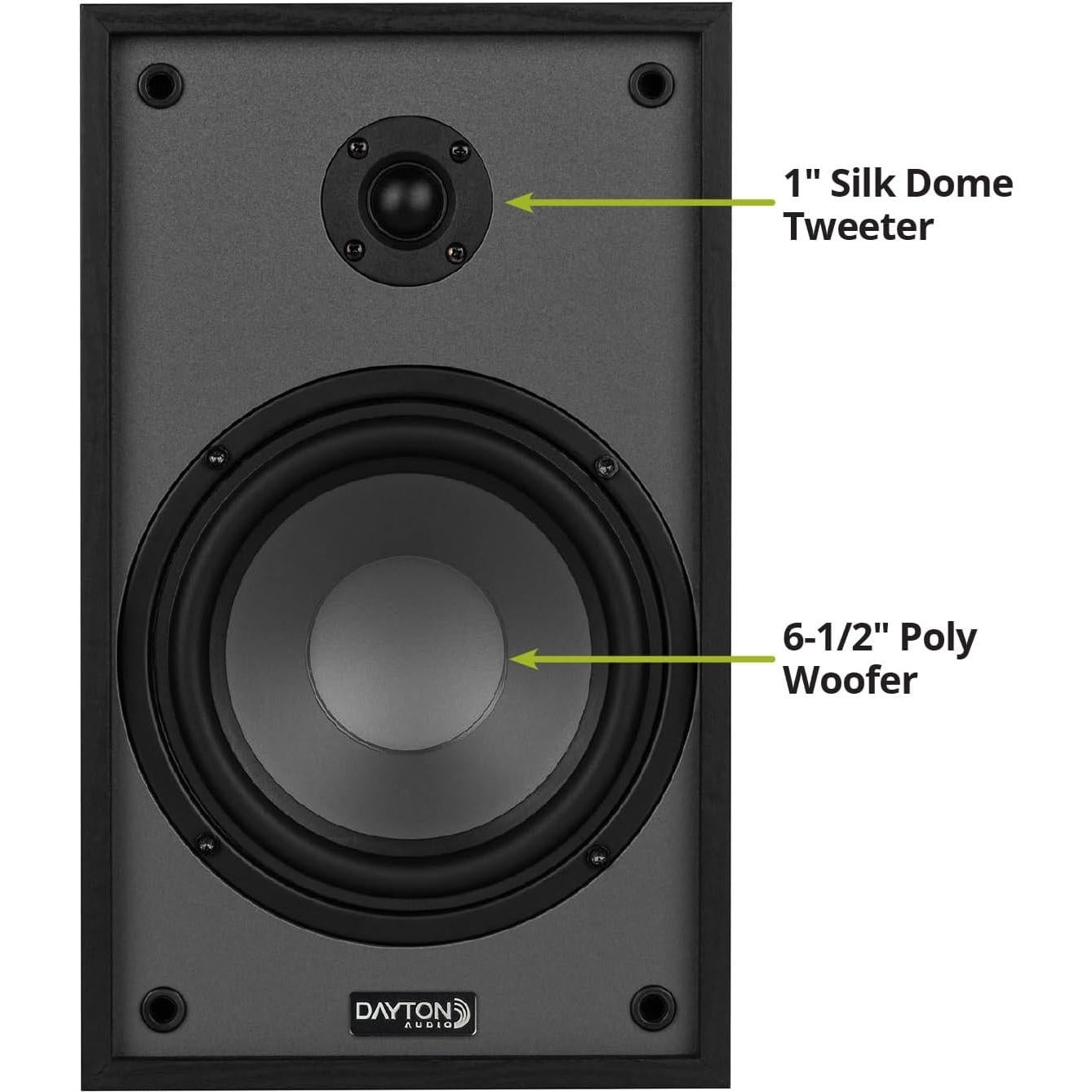 Altavoces de estantería Dayton Audio Classic B65 Negro