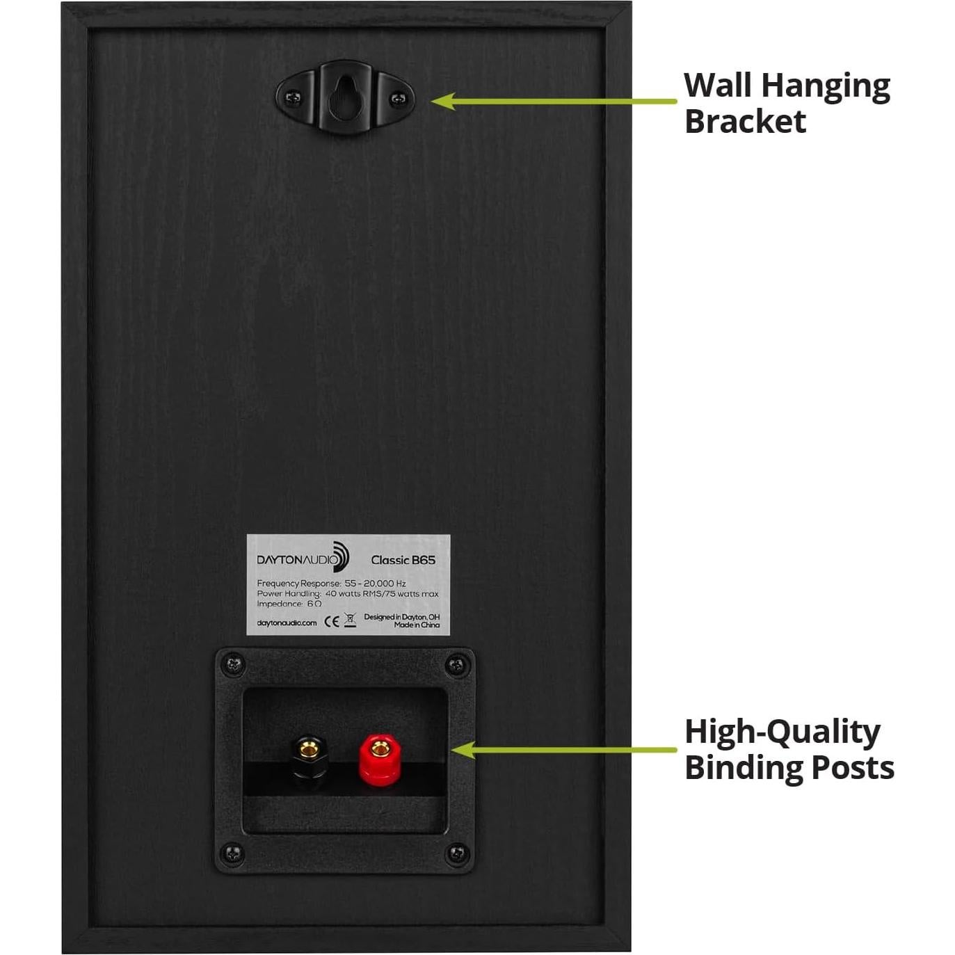Altavoces de estantería Dayton Audio Classic B65 Negro