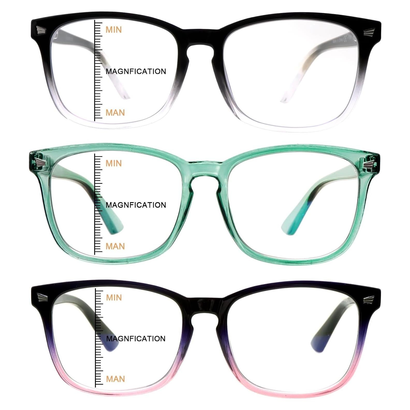 Paquete de 3 gafas progresivas multifocales C3 2.75