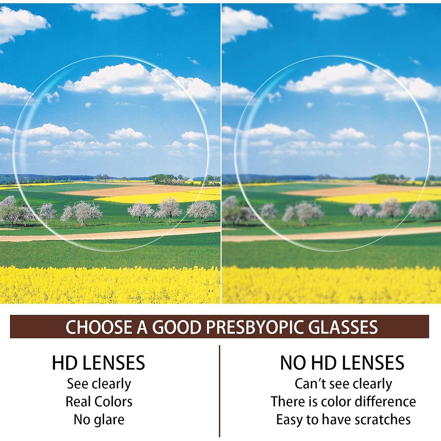 Paquete de 3 Gafas de Lectura Progresivas Anti Luz Azul