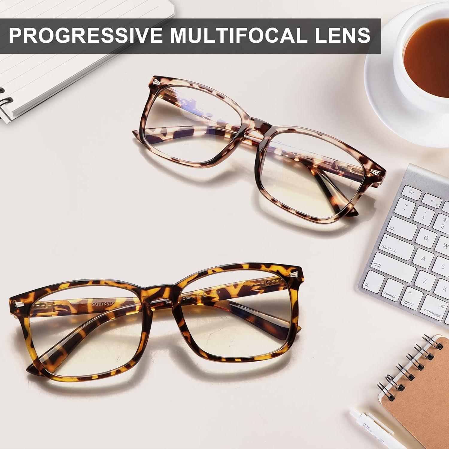 Paquete 3 Gafas Progresivas Multifocales Bloqueo Luz Azul