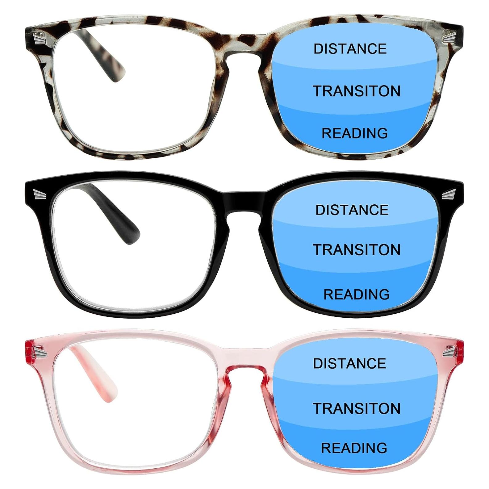 Paquete de 3 Gafas de Lectura Multifocales 2.0 Anti Luz Azul