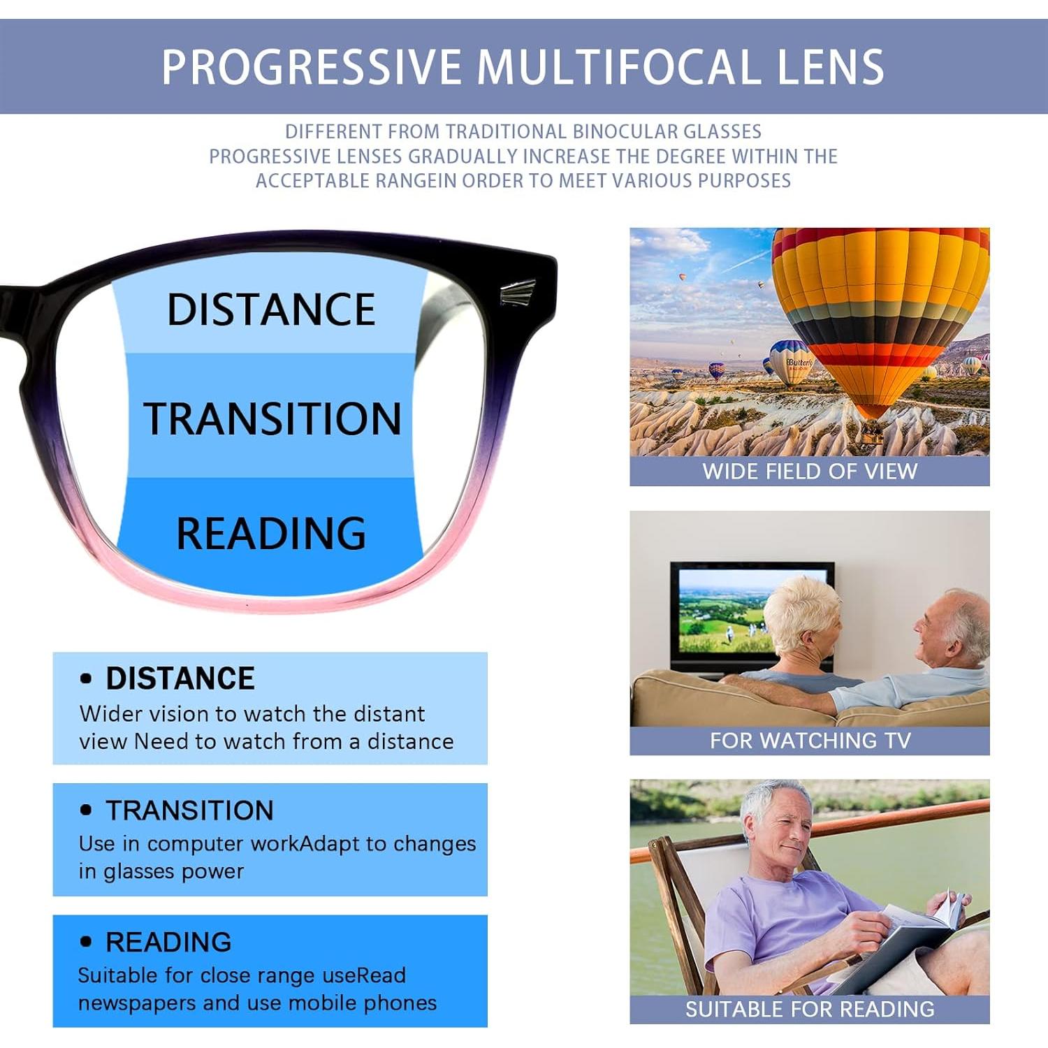 Paquete de 3 Gafas Progresivas Multifocales Leopardo 1.5x