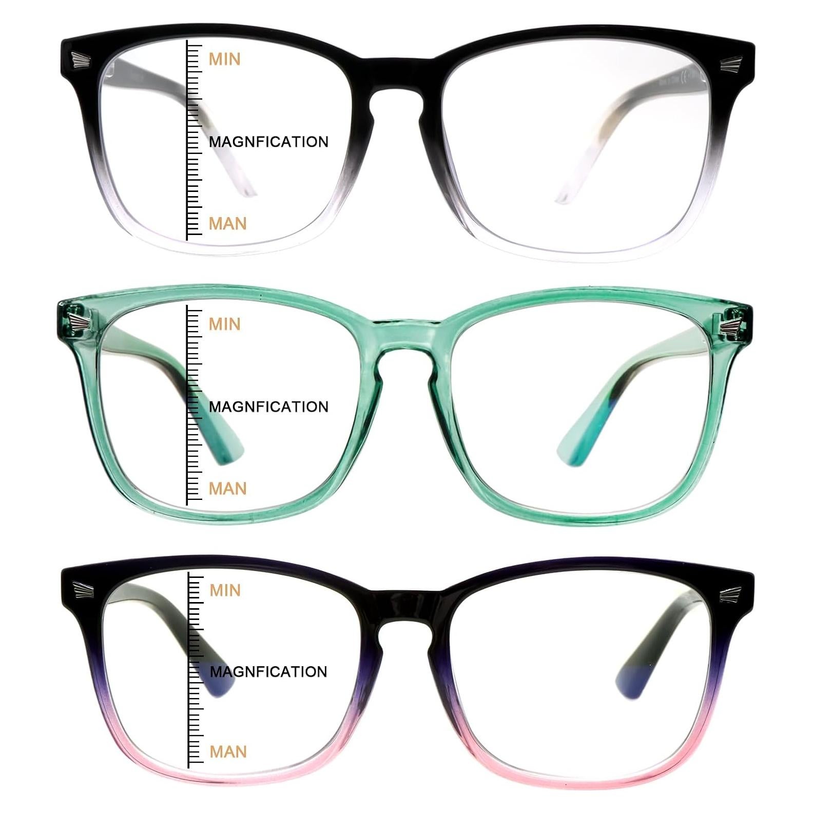 Paquete de 3 gafas progresivas multifocales C3 2.0 con filtro UV