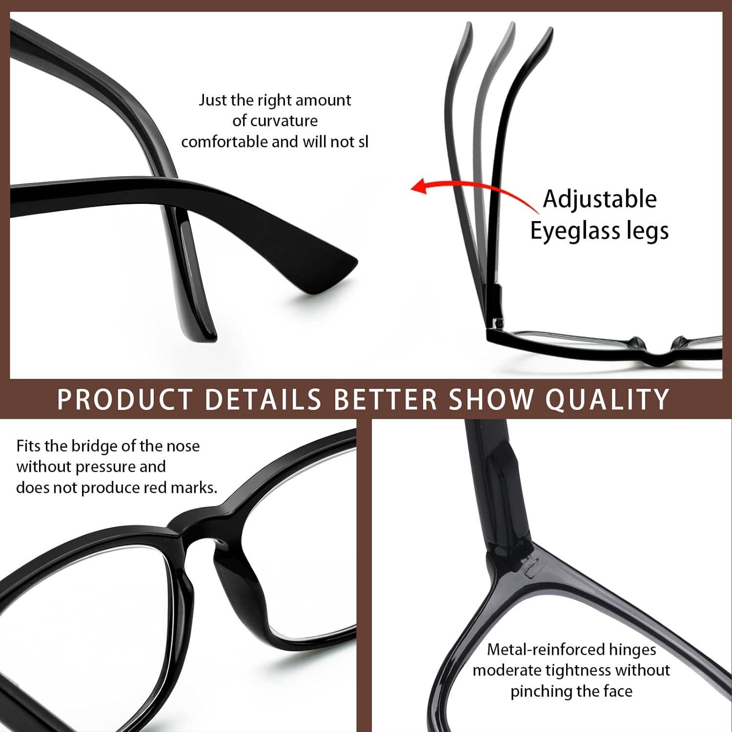 Paquete de 3 Gafas de Lectura Progresivas Sumkyle 4.0 Multicolor