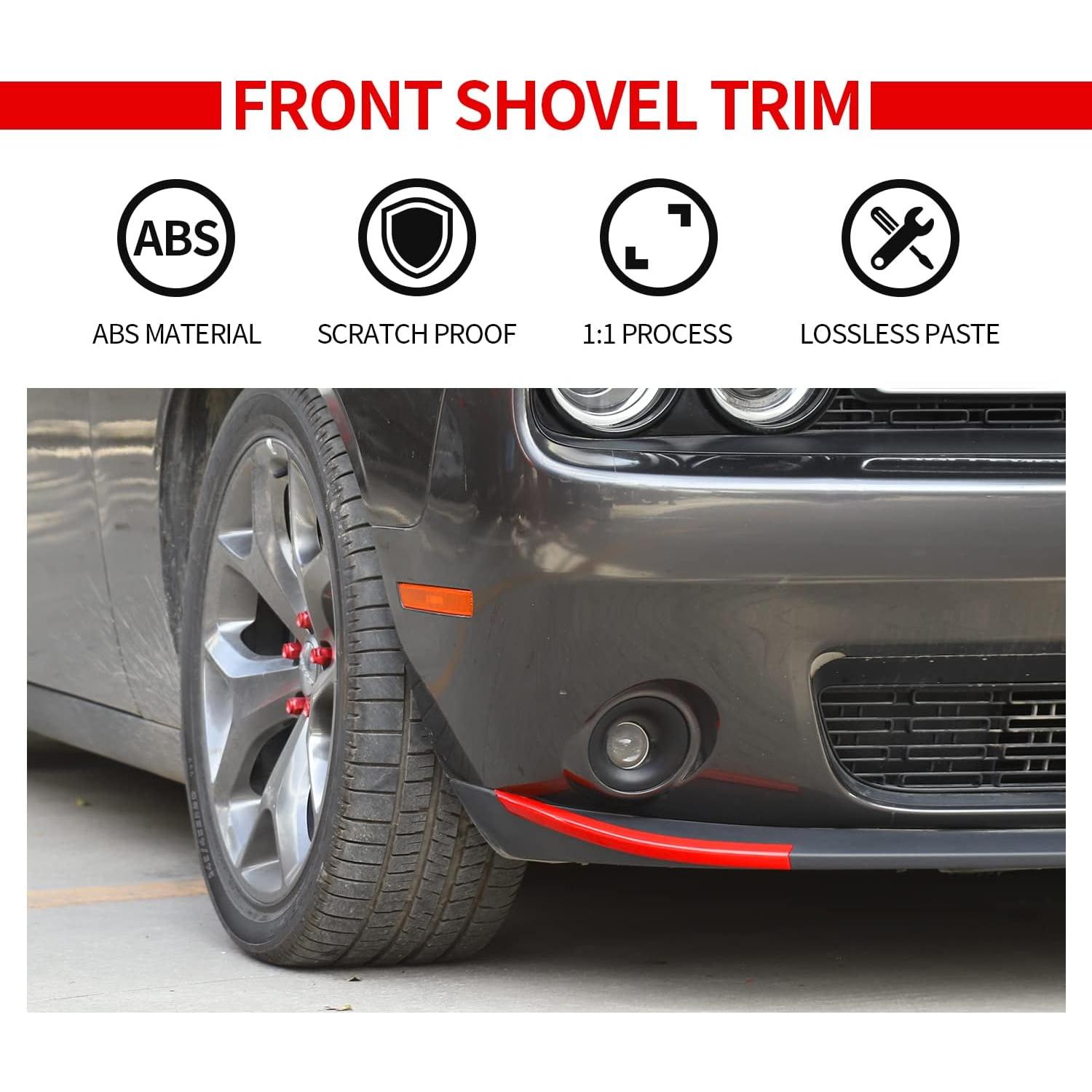 Divisor Labio Frontal Voodonala para Dodge Challenger SXT 2015-2023 Rojo