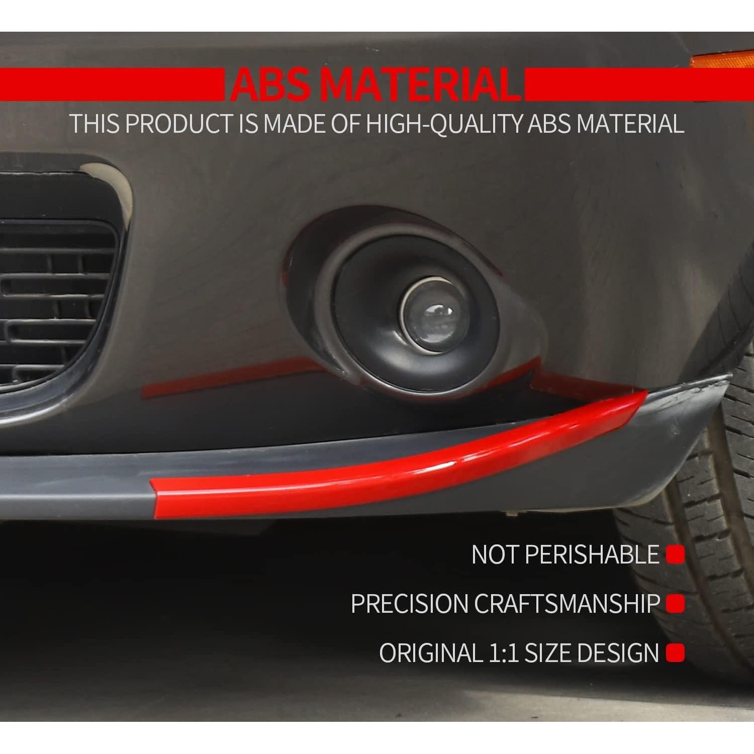 Divisor Labio Frontal Voodonala para Dodge Challenger SXT 2015-2023 Rojo