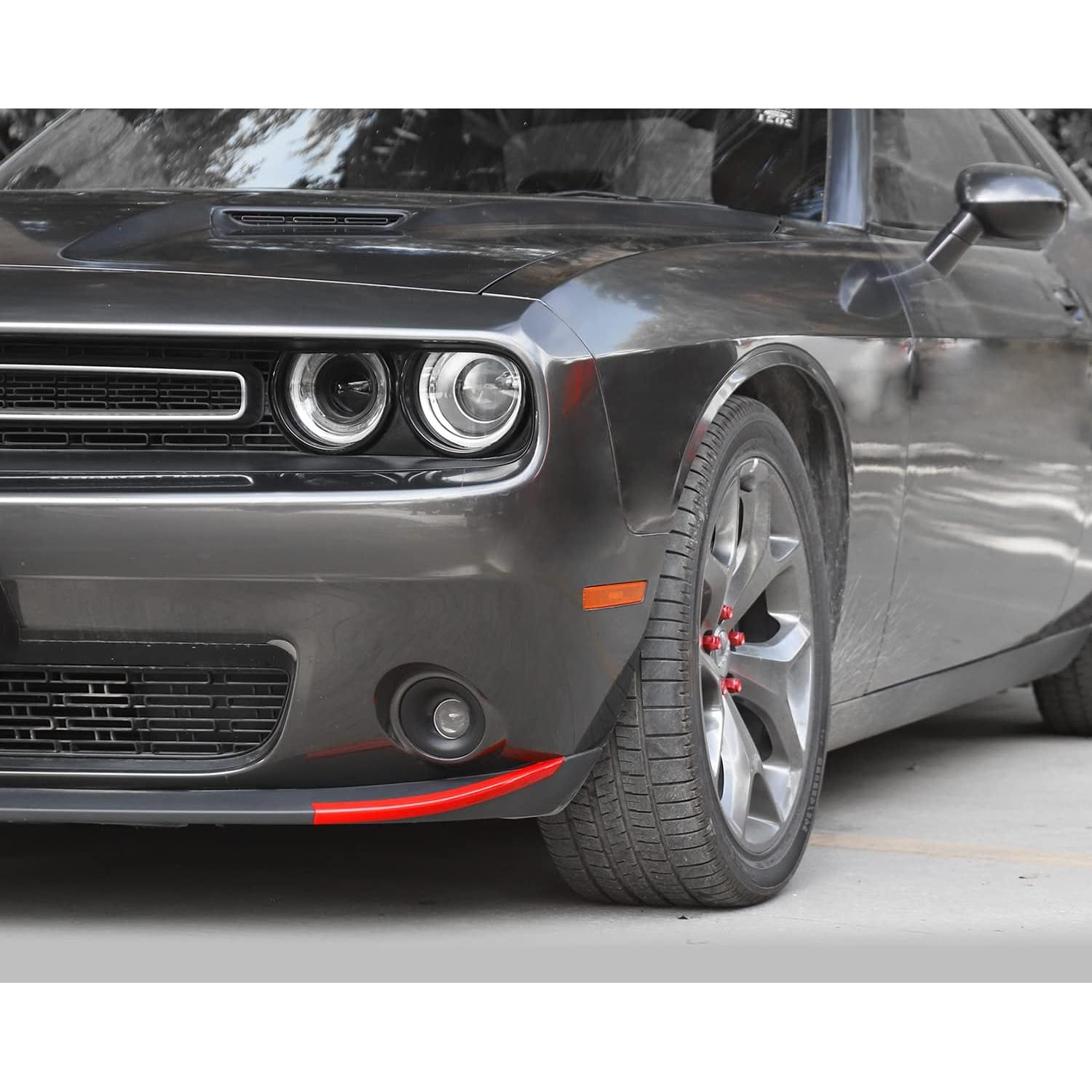 Divisor Labio Frontal Voodonala para Dodge Challenger SXT 2015-2023 Rojo