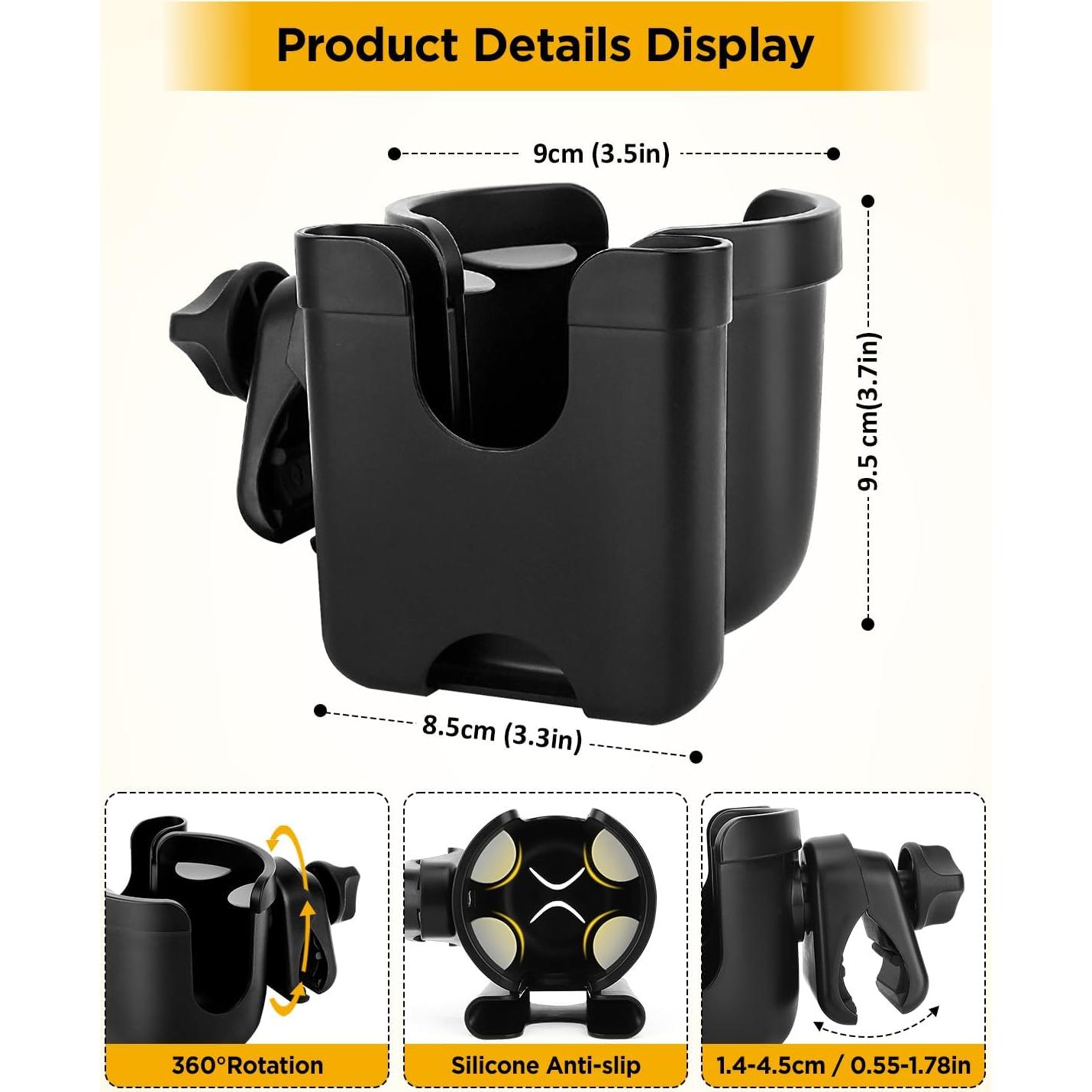 Soporte para Taza BUNDLEPRO FB-122 Ajustable 360° Negro