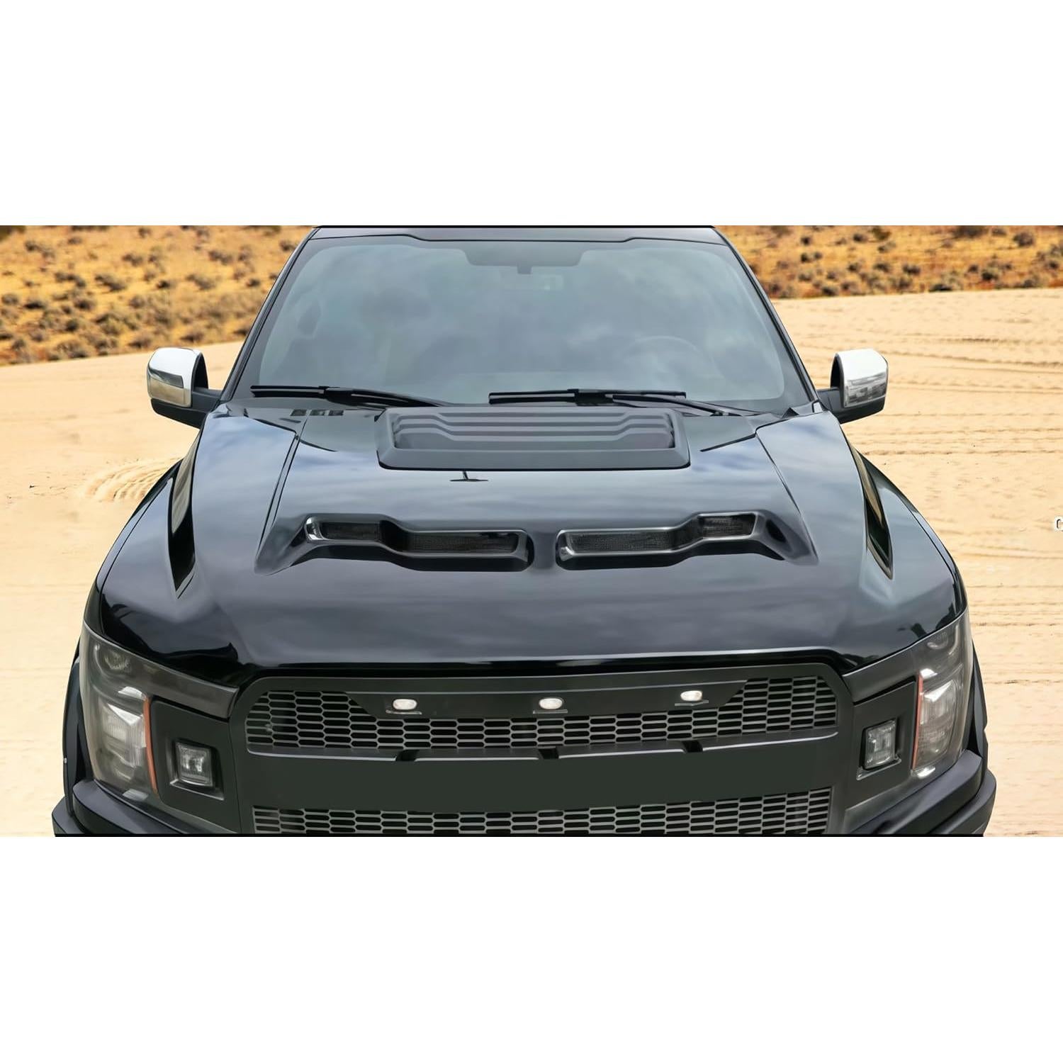 Panel de Capó IKON MOTORSPORTS para Ford F-150 2015-2020 Negro