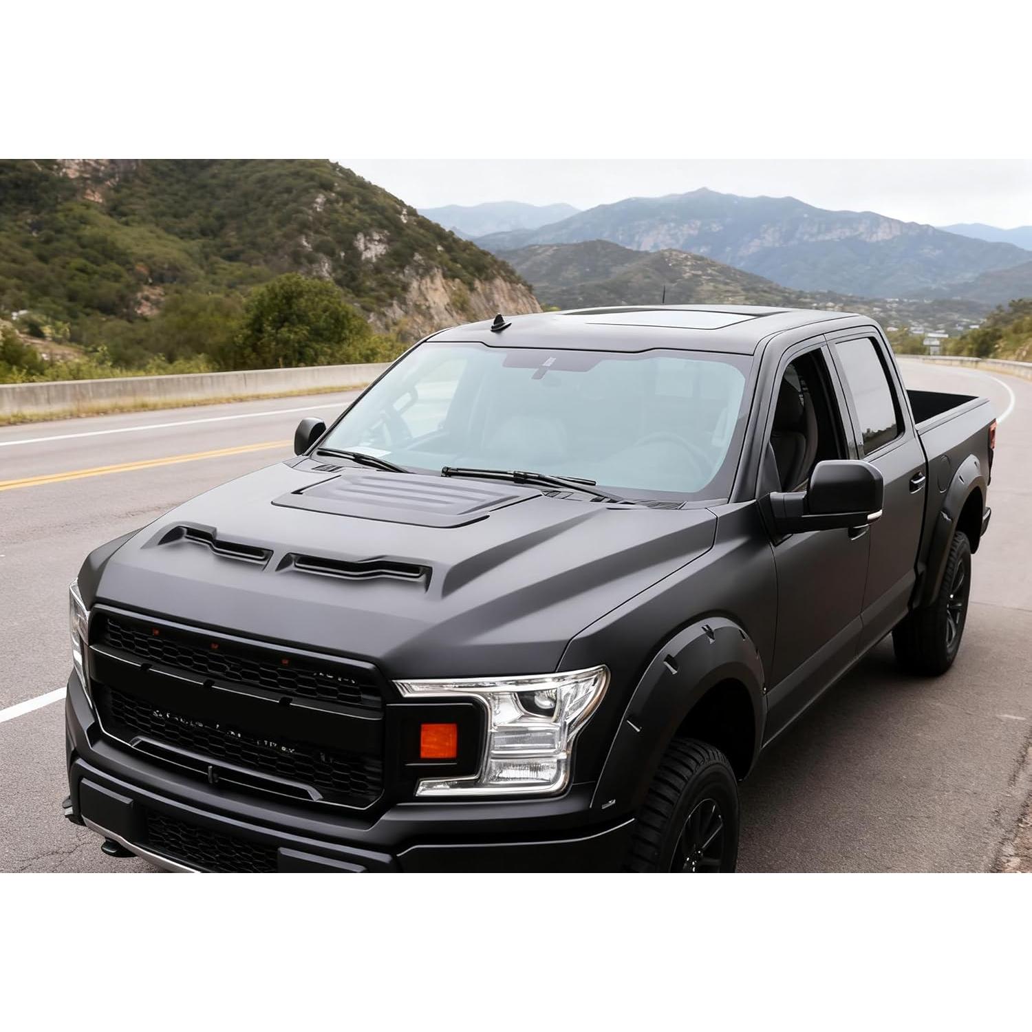 Panel de Capó IKON MOTORSPORTS para Ford F-150 2015-2020 Negro