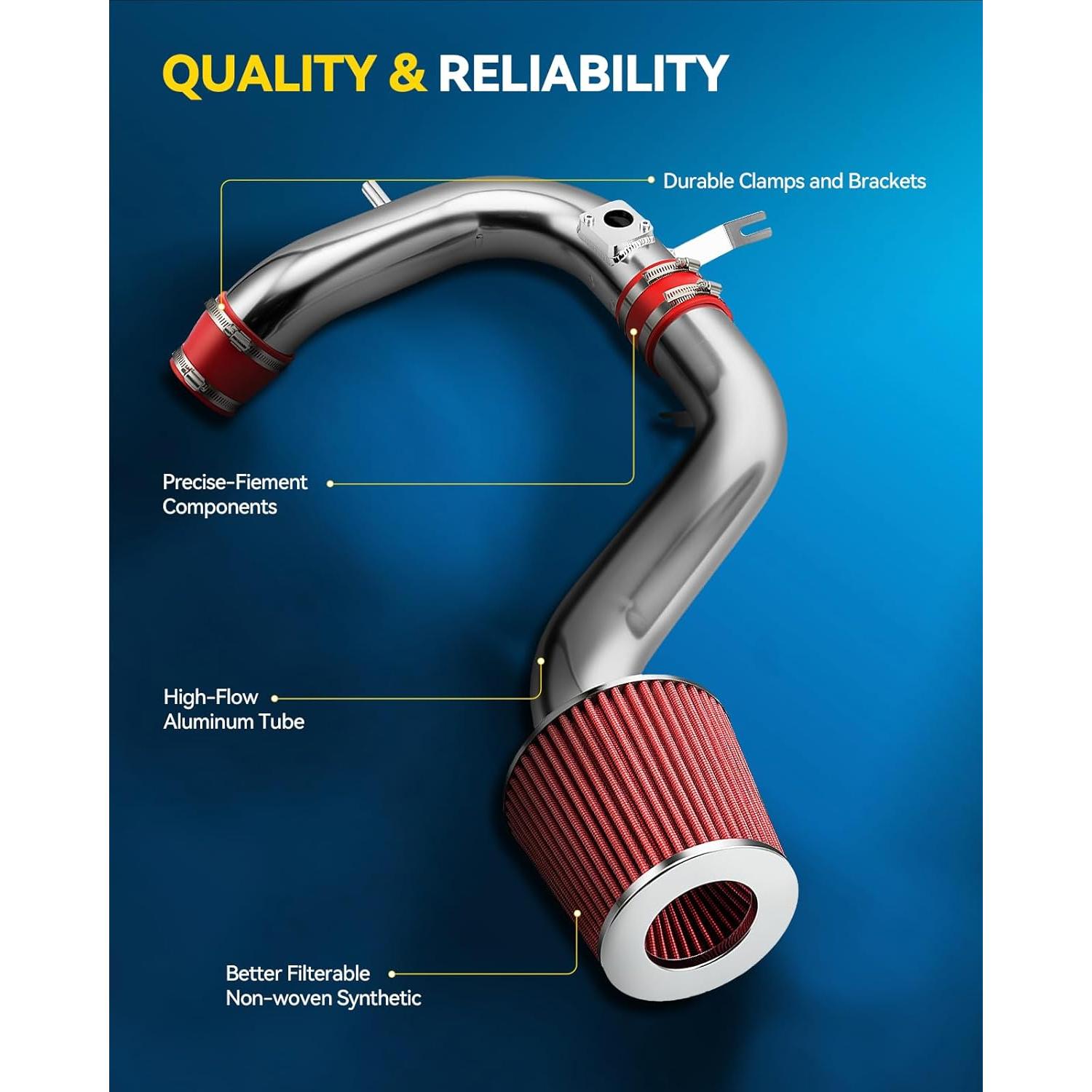 Kit de Entrada de Aire Frío PHILTOP 2.4L Honda Accord 2008-2012 Rojo