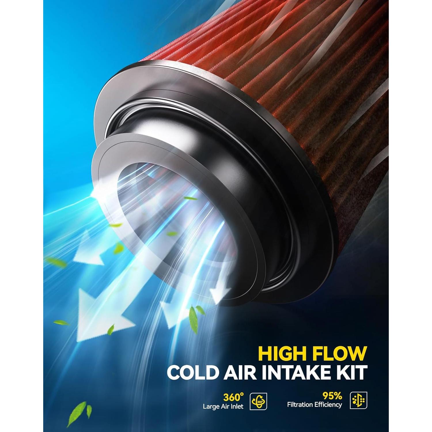 Kit de Entrada de Aire Frío PHILTOP 2.4L Honda Accord 2008-2012 Rojo