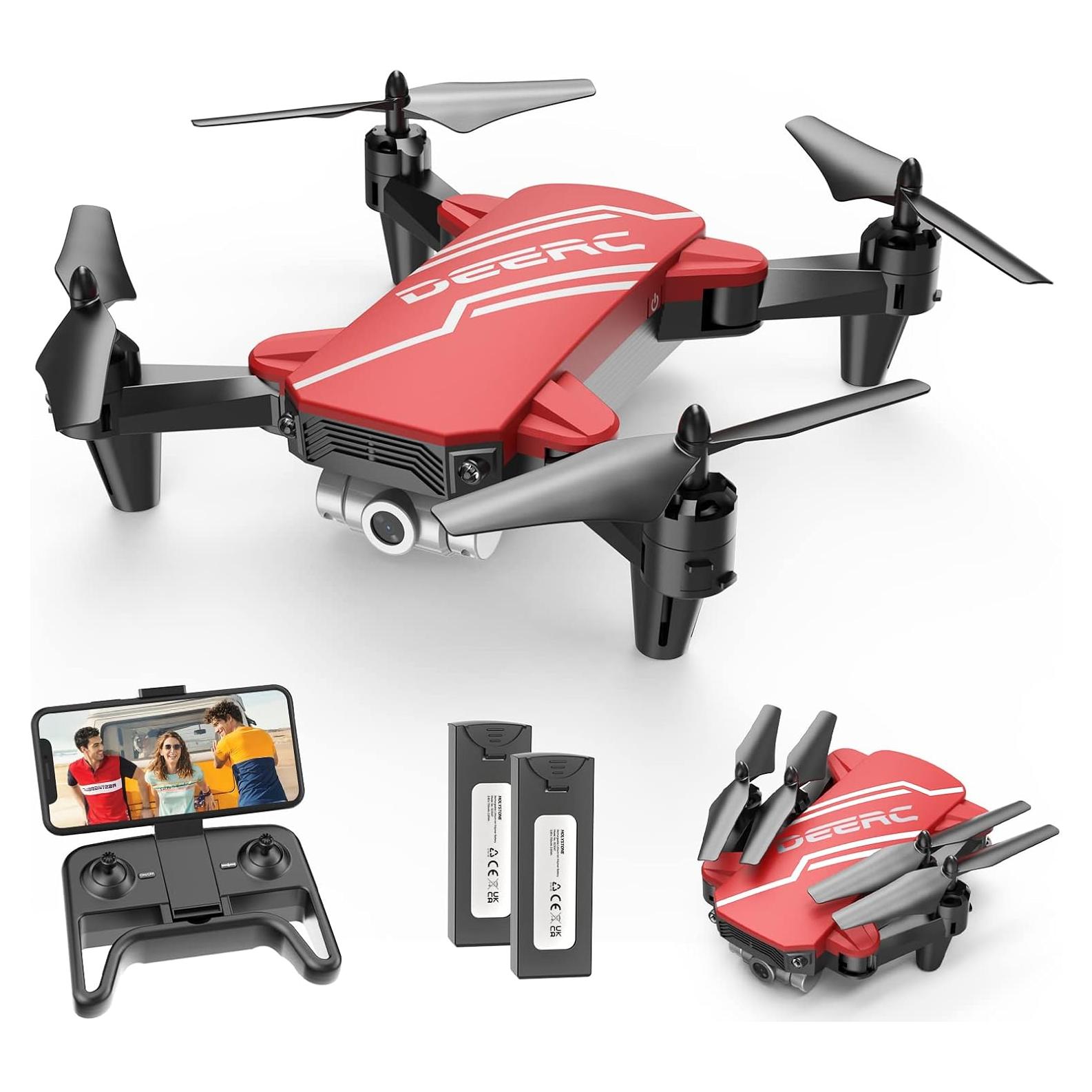 Dron Mini DEERC D20 con Cámara HD 720P y 2 Baterías