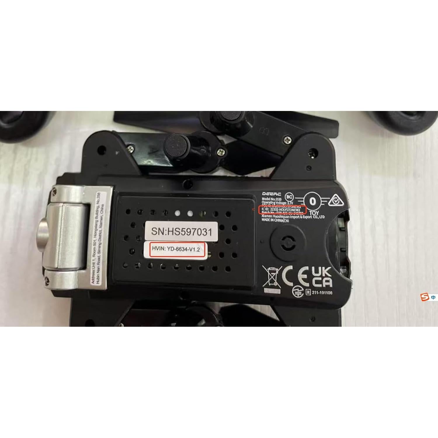 Dron Mini DEERC D20 con Cámara HD 720P y 2 Baterías