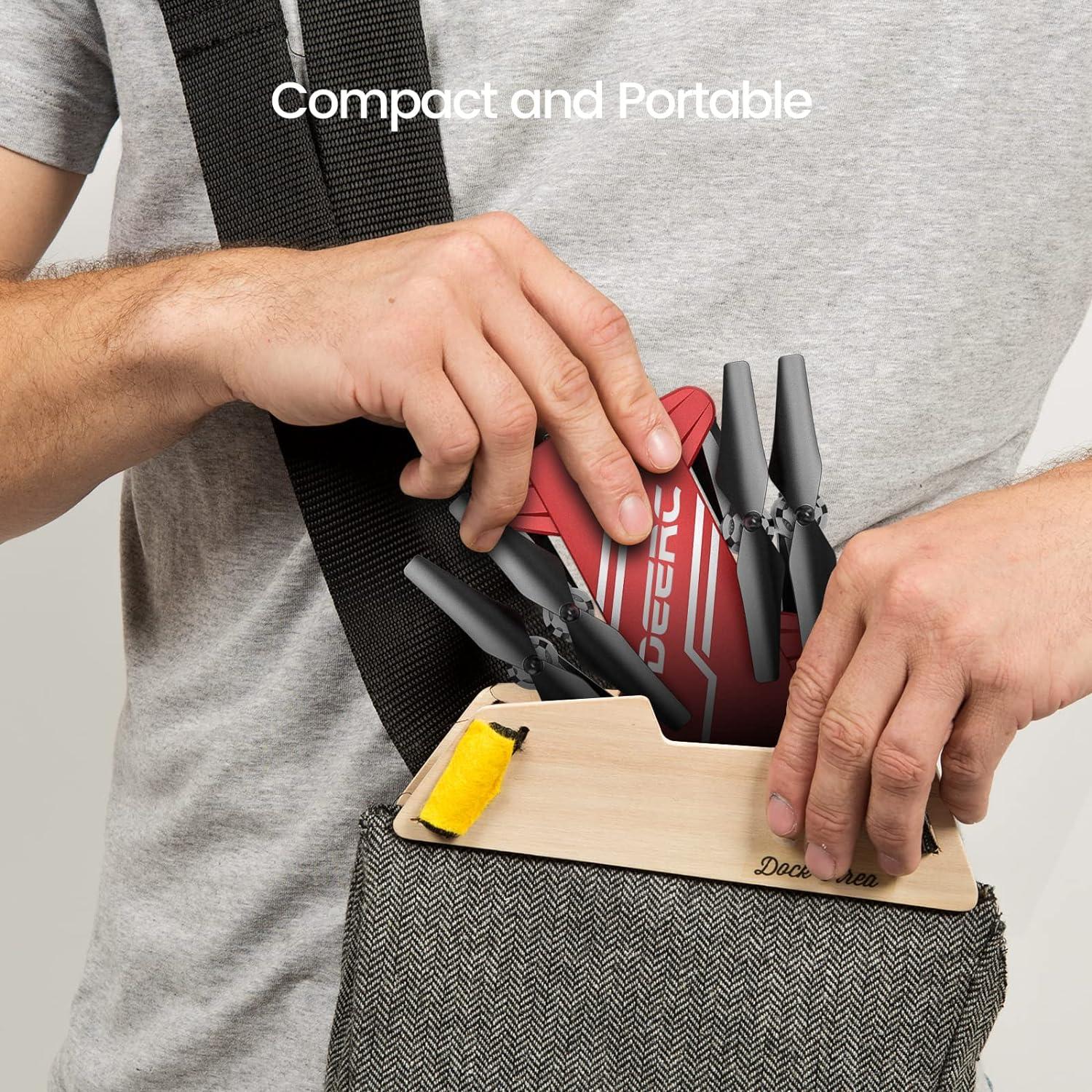 Dron Mini DEERC D20 con Cámara HD 720P y 2 Baterías