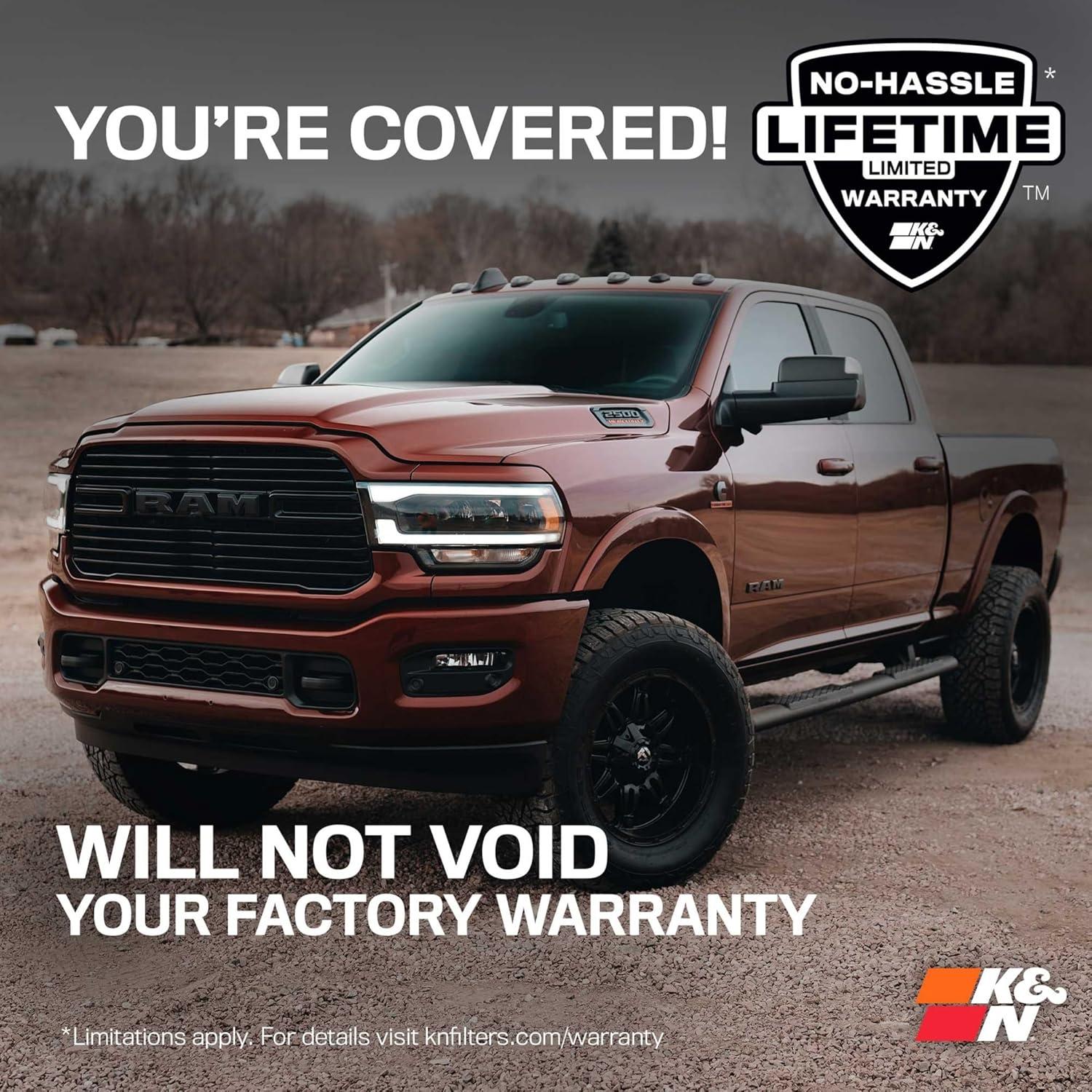 Sistema de Admisión de Aire Frío K&N 63-1561 para RAM 1500/2500/3500