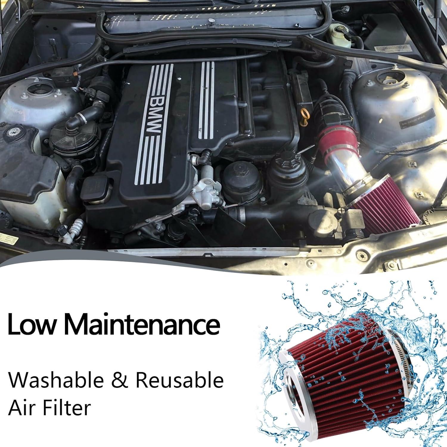 Kit de Entrada de Aire Frío StarTechAuto AIM022-RD-SL para BMW E46
