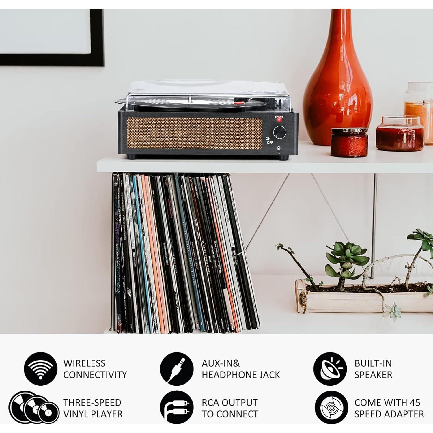 Reproductor de Vinilo Seasonlife R608 Vintage 3 Velocidades