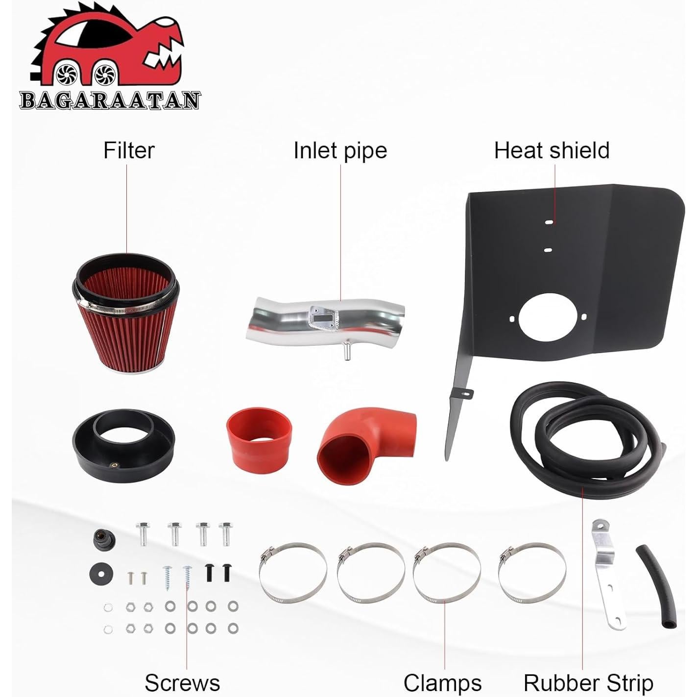 Sistema de admisión de aire frío BAGARAATAN DR14-SL-RD 3.6L V6