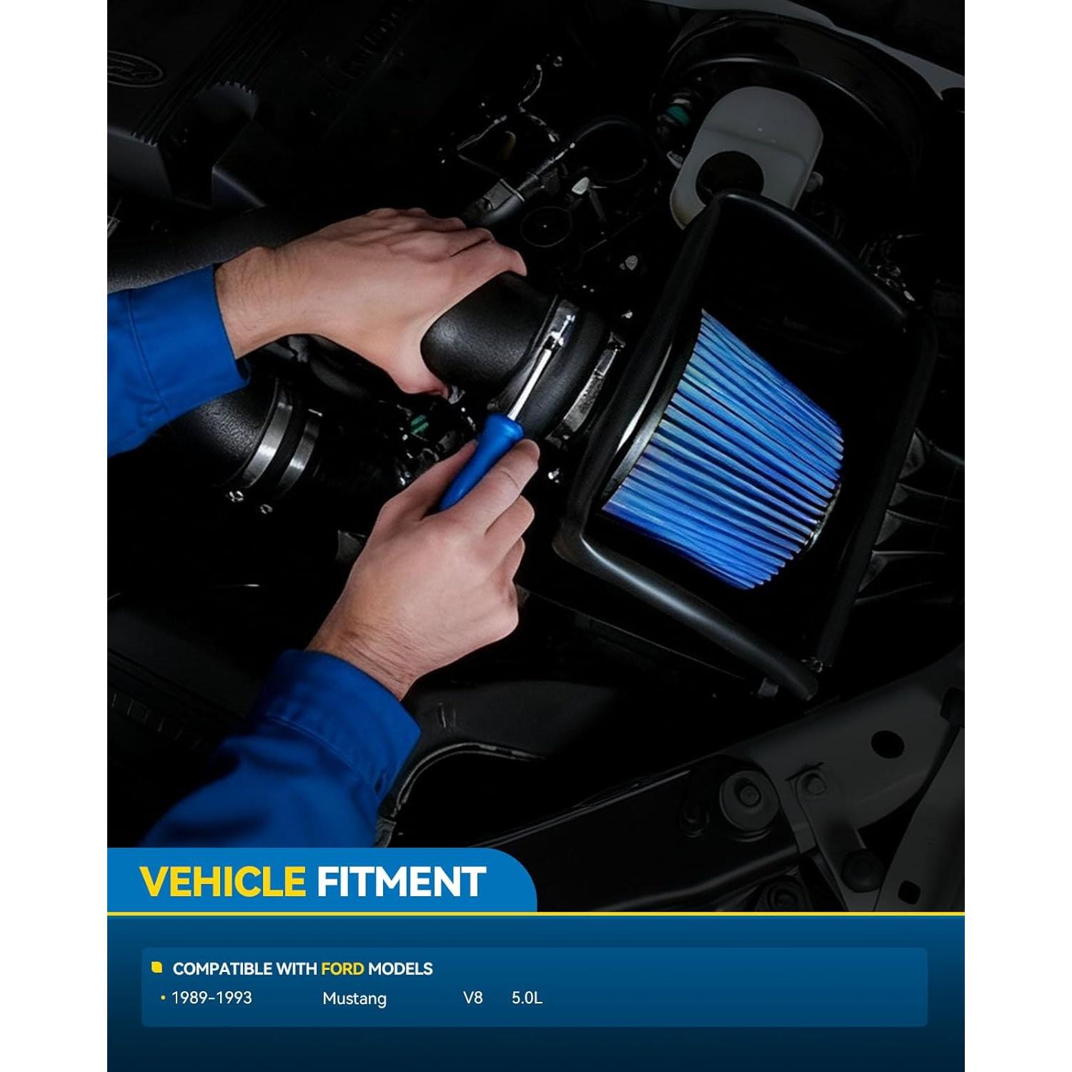 Kit de Admisión de Aire Frío PHILTOP para Ford Mustang V8 5.0L 1989-1993