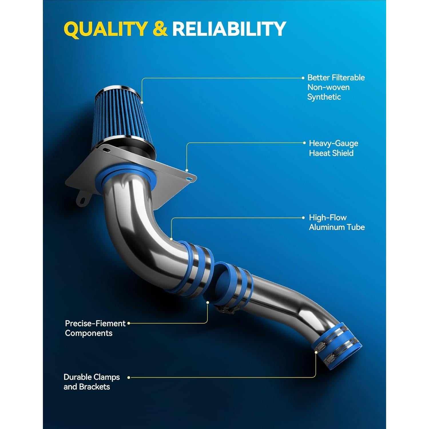 Kit de Admisión de Aire Frío PHILTOP para Ford Mustang V8 5.0L 1989-1993