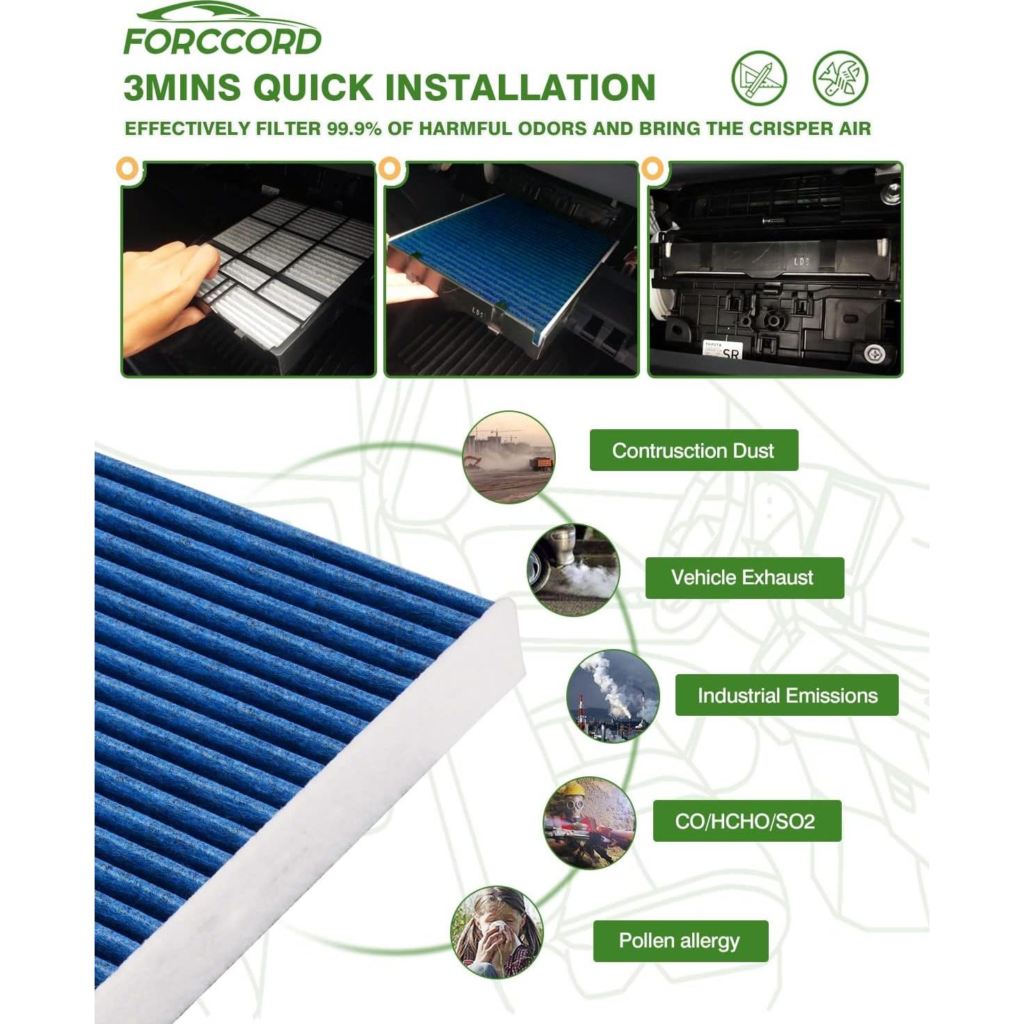 Filtro de aire de cabina y motor Forccord CF10370 CA10781