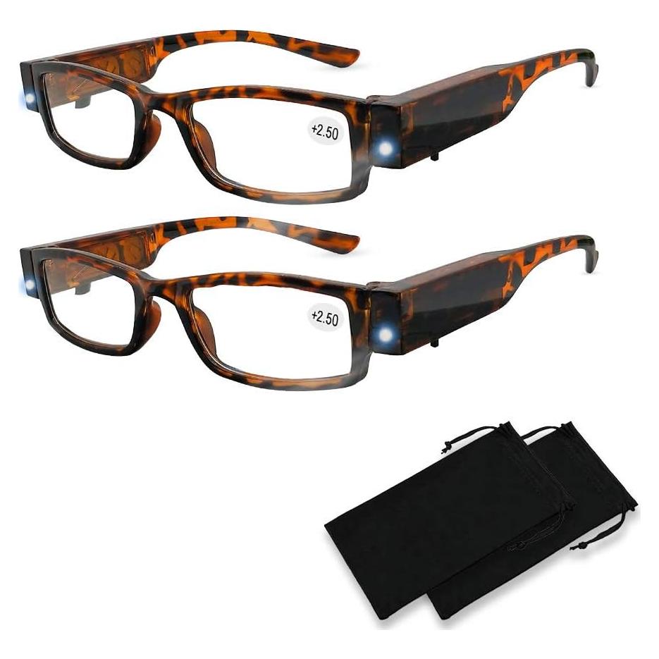 Gafas de Lectura DUANMEI con Luces LED +2.5 Unisex