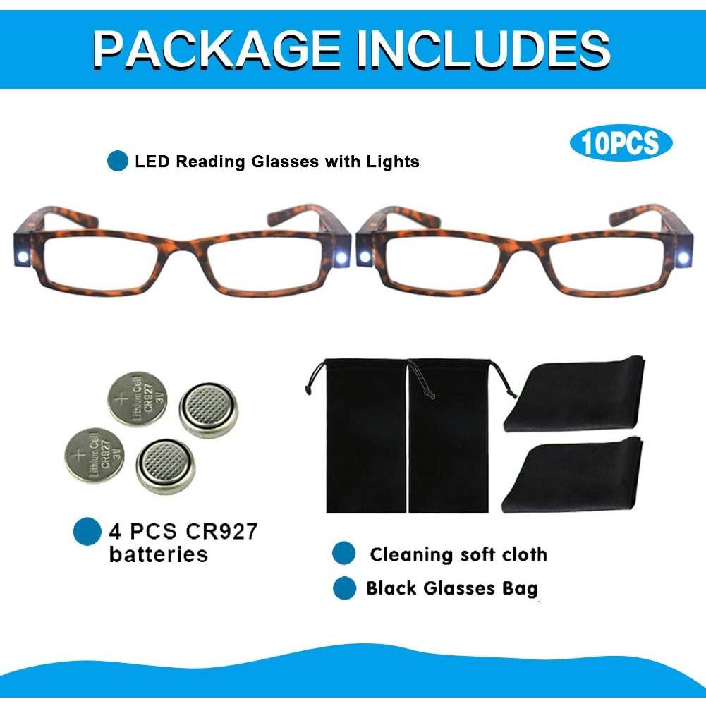 Gafas de Lectura DUANMEI con Luces LED +2.5 Unisex